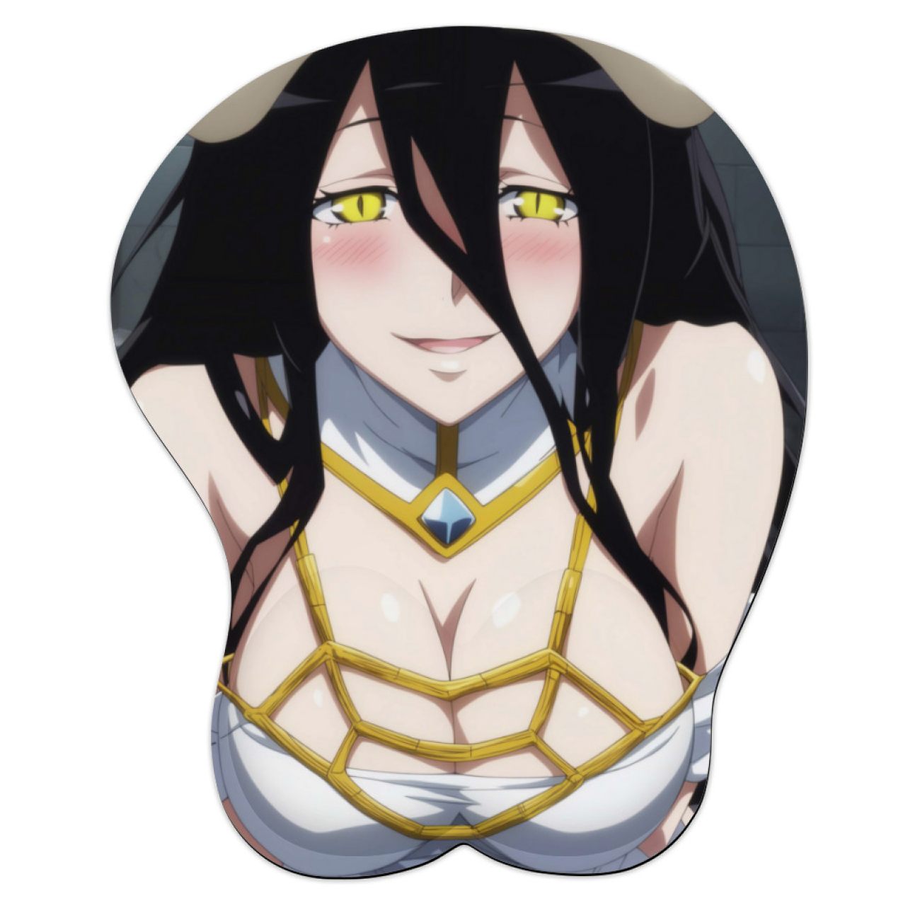 3D Oppai Anime Mouse Pad with Wrist Rest by  Overlord Albedo #01