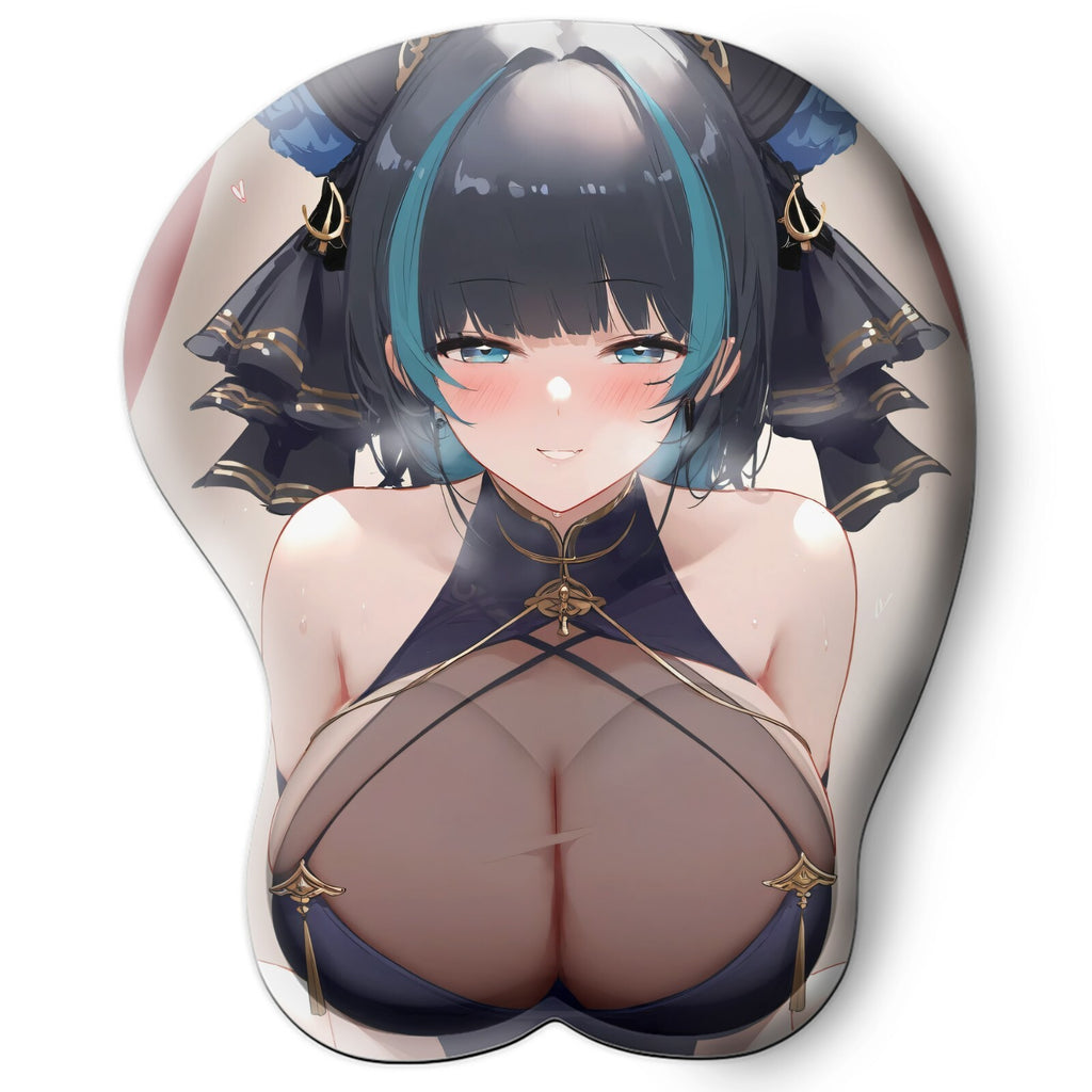 3D oppai Anime Mouse Pad with Wrist Rest by Azur Lane Cheshire #02