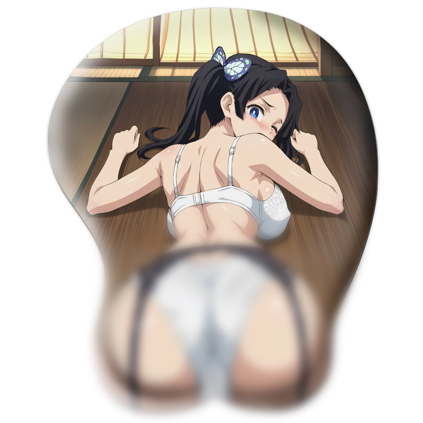 3D butt Anime MousePad with Wrist Rest by Demon Slayer Aoi Kanzaki #02