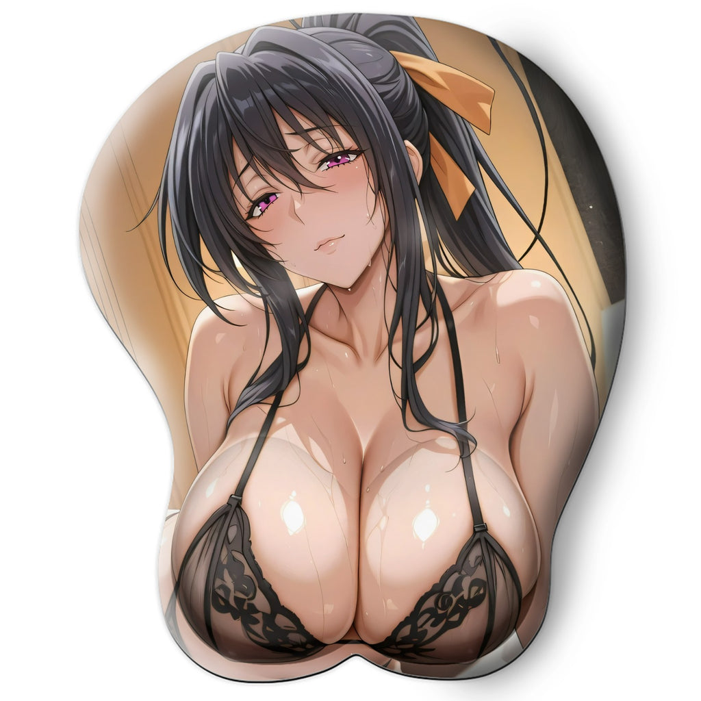 3D oppai Anime Mouse Pad with Wrist Rest by High School DxD Akeno Himejima #01