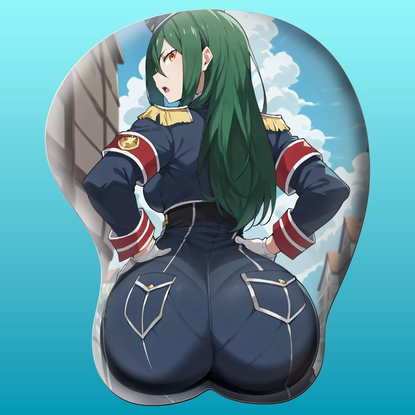 3D butt Anime Mouse Pad with Wrist Rest by Re:Zero Crusch Karsten #02