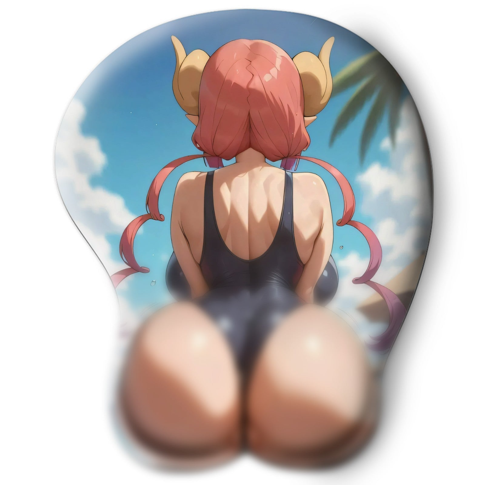 3D butt Anime Mouse Pad with Wrist Rest by Dragon Maid Ilulu #02