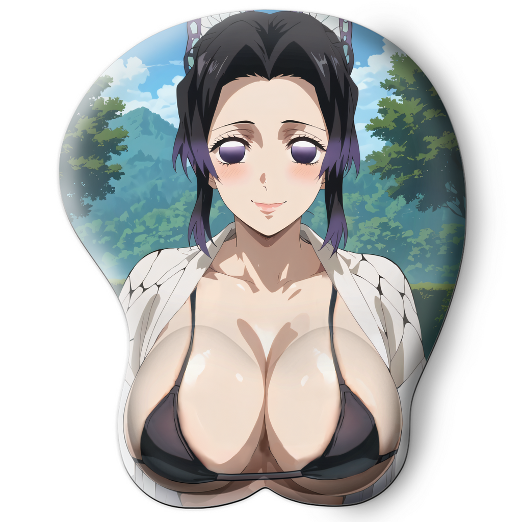 3D oppai Anime MousePad with Wrist Rest by  Demon Slayer Shinobu kosho #01