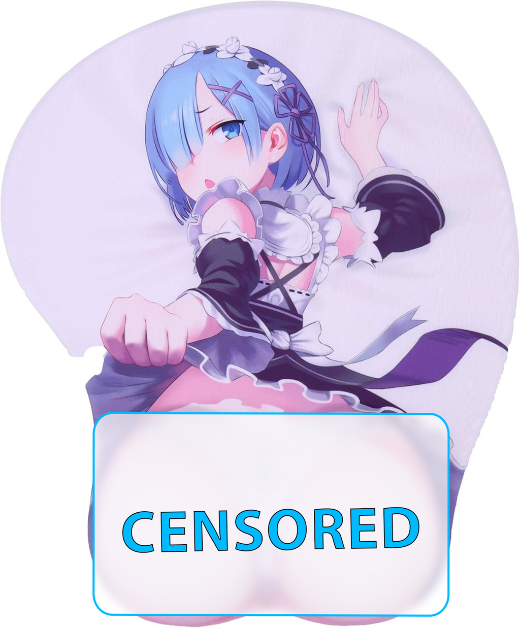 3D butt Anime Mouse Pad with Wrist Rest by Re:zero Rem #01