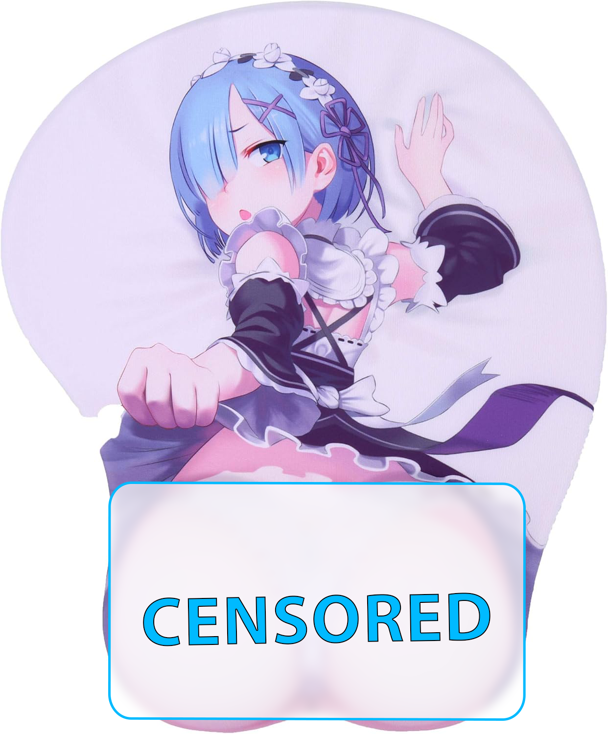 3D butt Anime Mouse Pad with Wrist Rest by Re:zero Rem #01