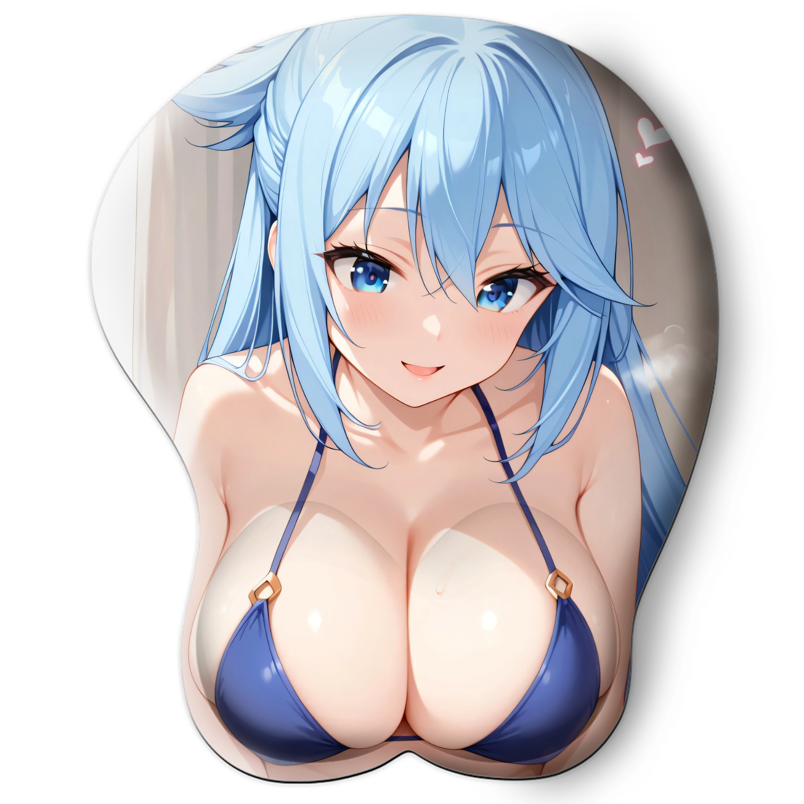 3D oppai Anime Mouse Pad with Wrist Rest by konosuba Aqua #01