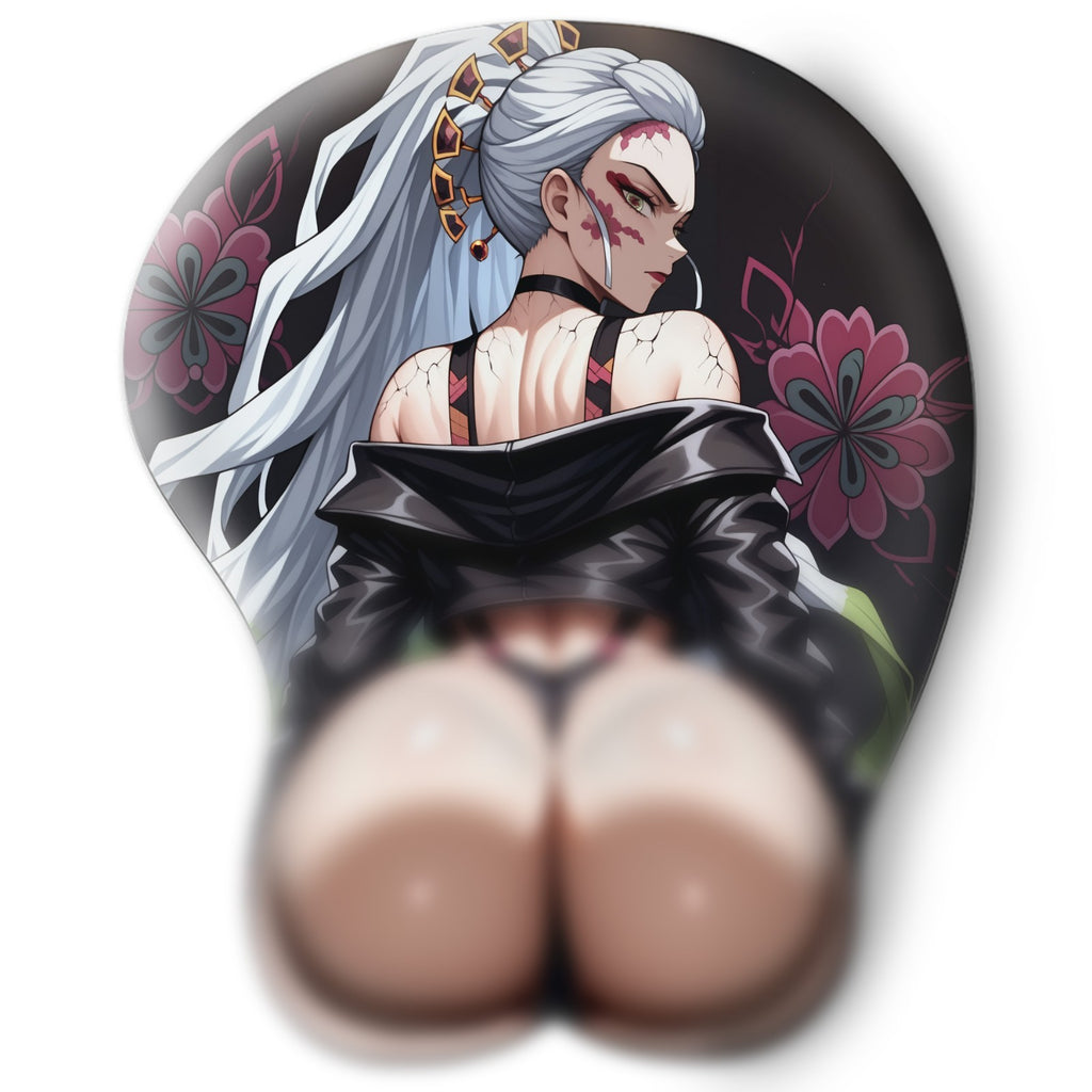3D butt Anime Mouse Pad with Wrist Rest by Demon Slayer Daki #02