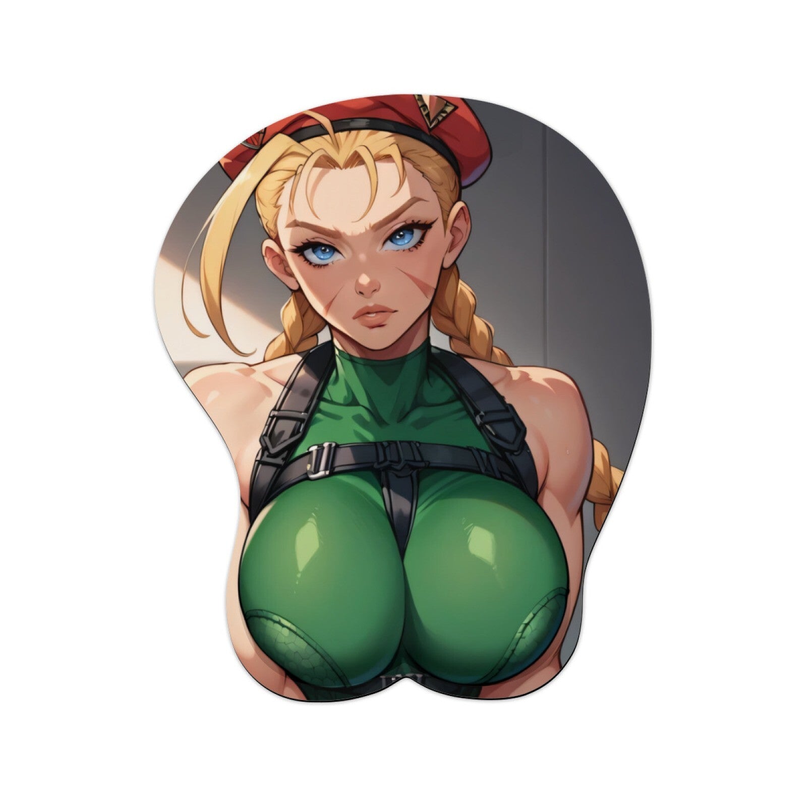 3D Oppai Anime Mouse Pad with Wrist Rest by Street Fighter Cammy #01