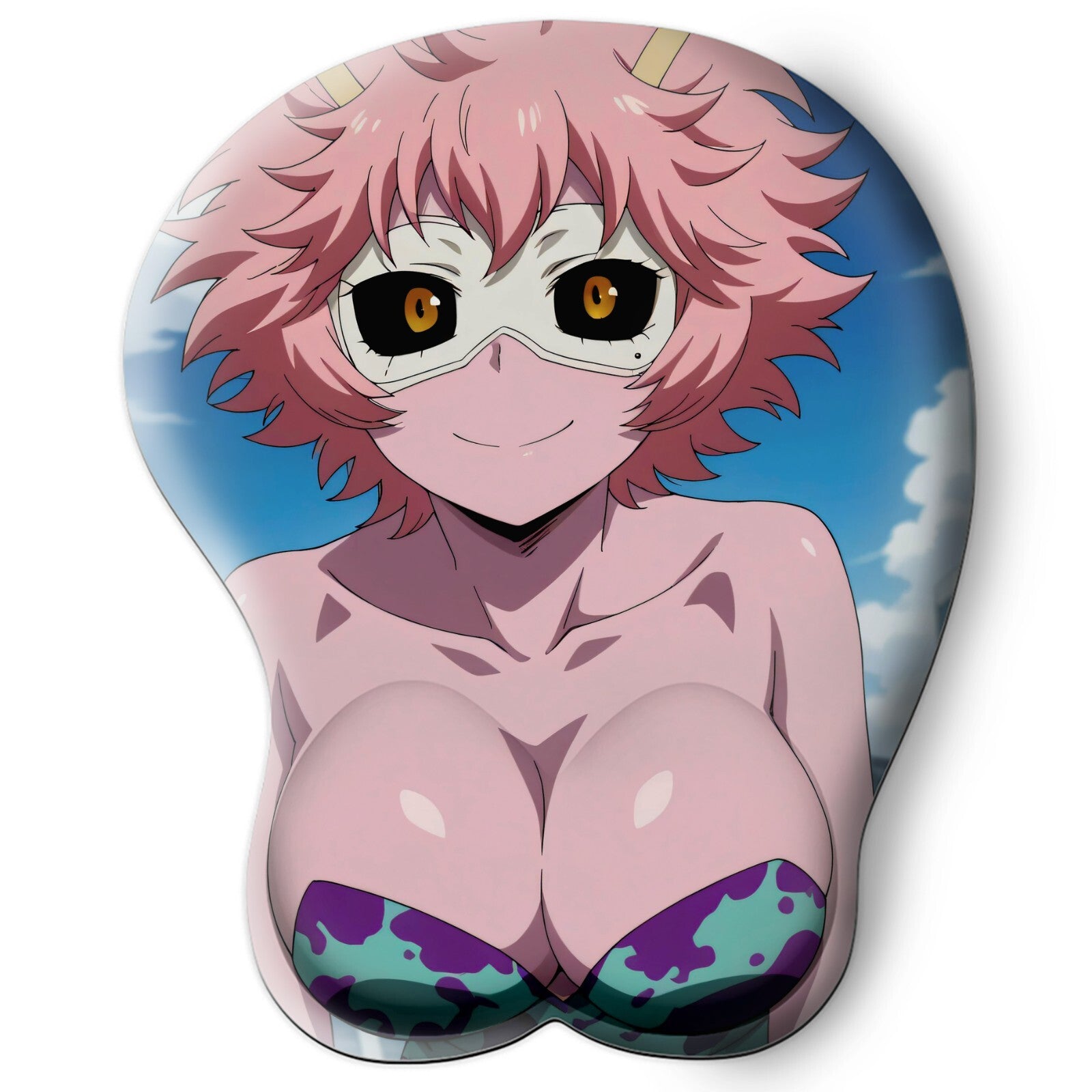 3D oppai Anime Mouse Pad with Wrist Rest by My hero academia mina ashido #01
