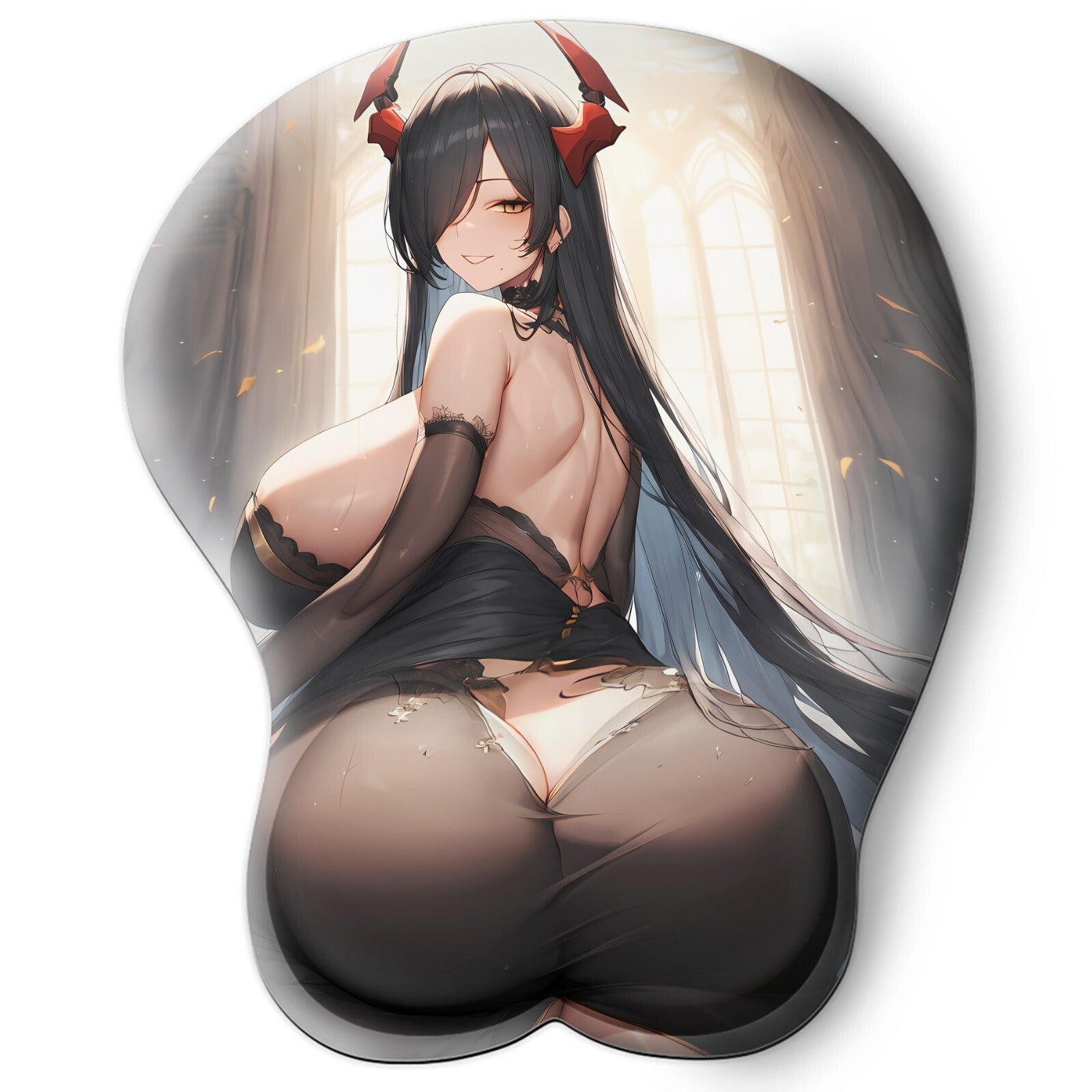3D butt Anime Mouse Pad with Wrist Rest by Azur Lane Friedrich #04