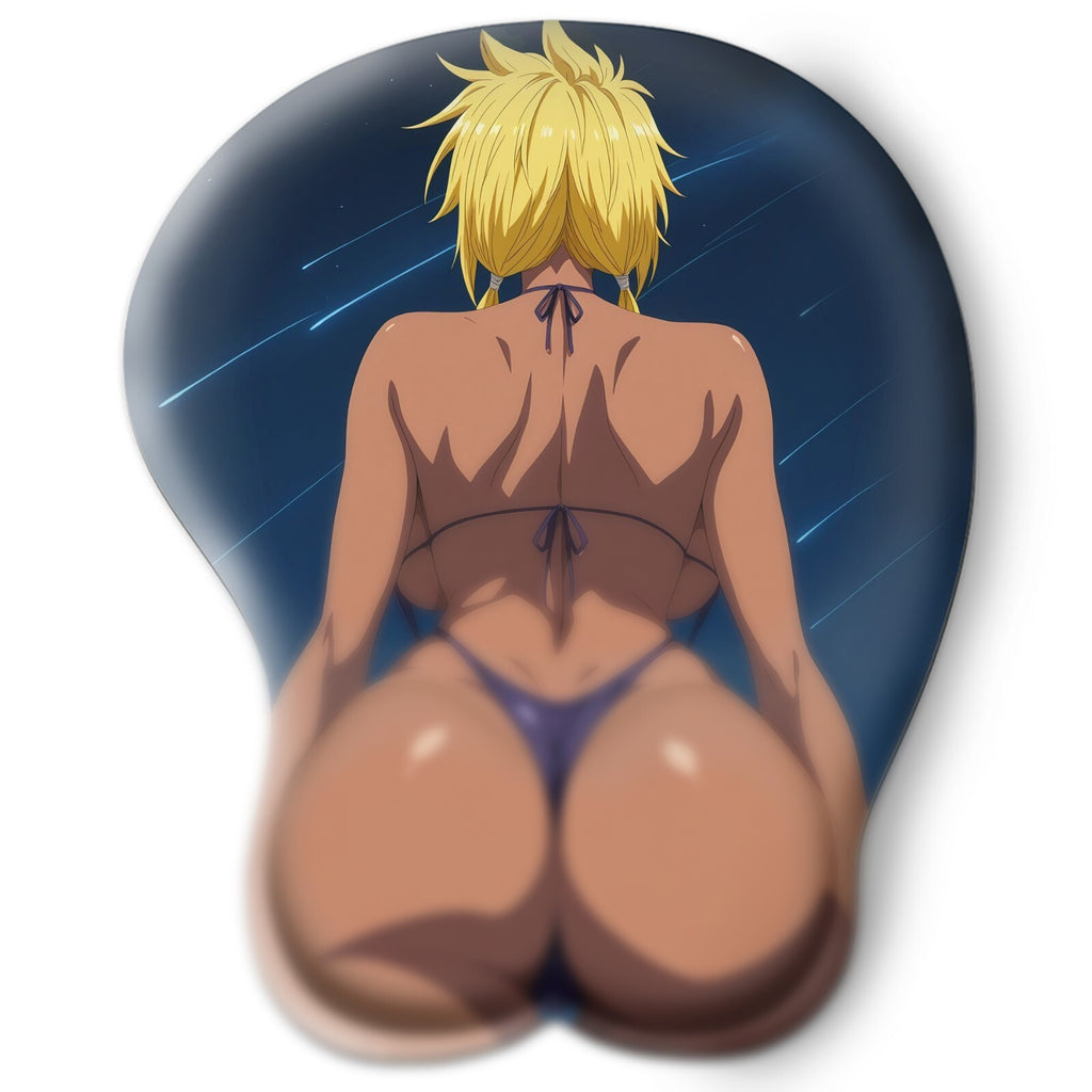 3D butt Anime Mouse Pad with Ergonomic Wrist Support XL, New Harribel #01