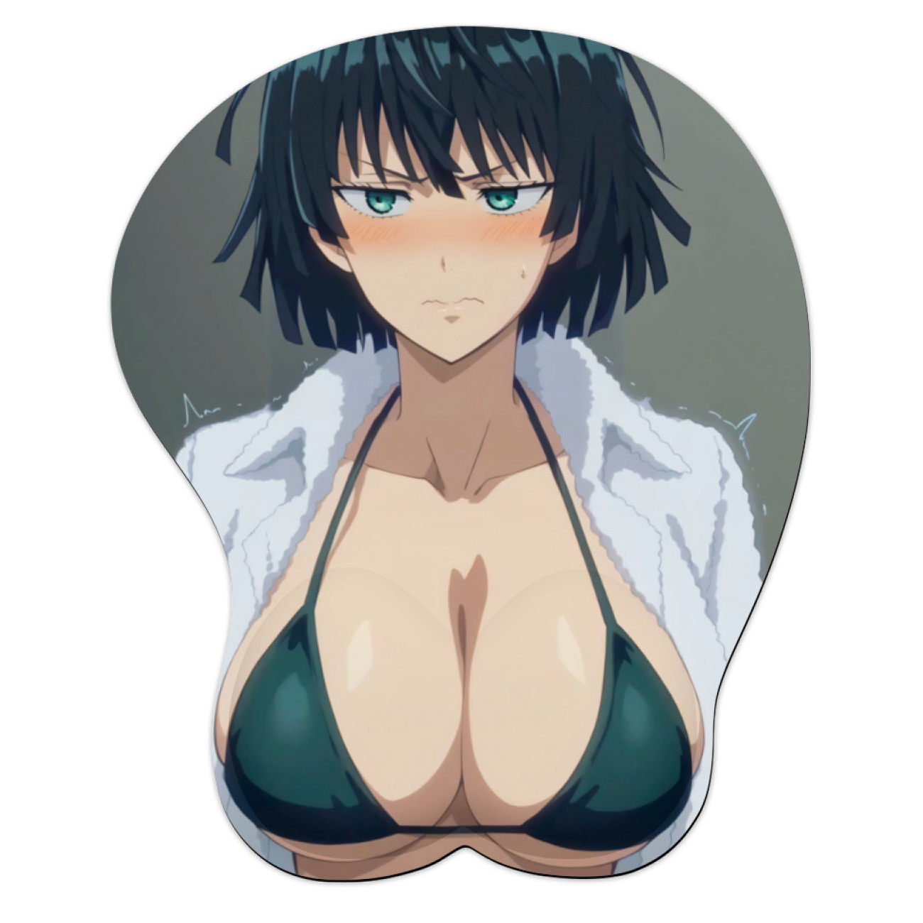 3D Oppai Anime Mouse Pad with Wrist Rest by One punch man Fubuki #01