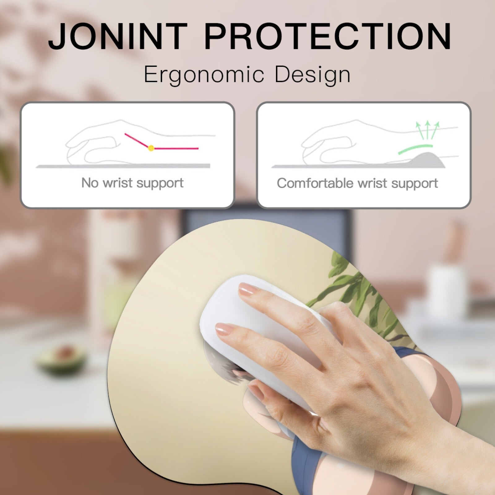 3D butt Anime Mouse Pad with Wrist Rest by Uzaki-chan #03