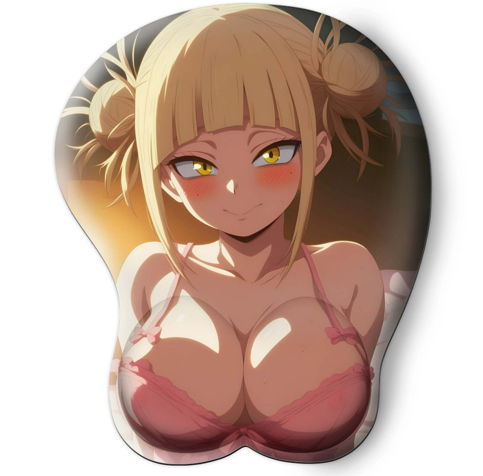 3D oppai Anime Mouse Pad with Wrist Rest by My hero academia himiko toga #01