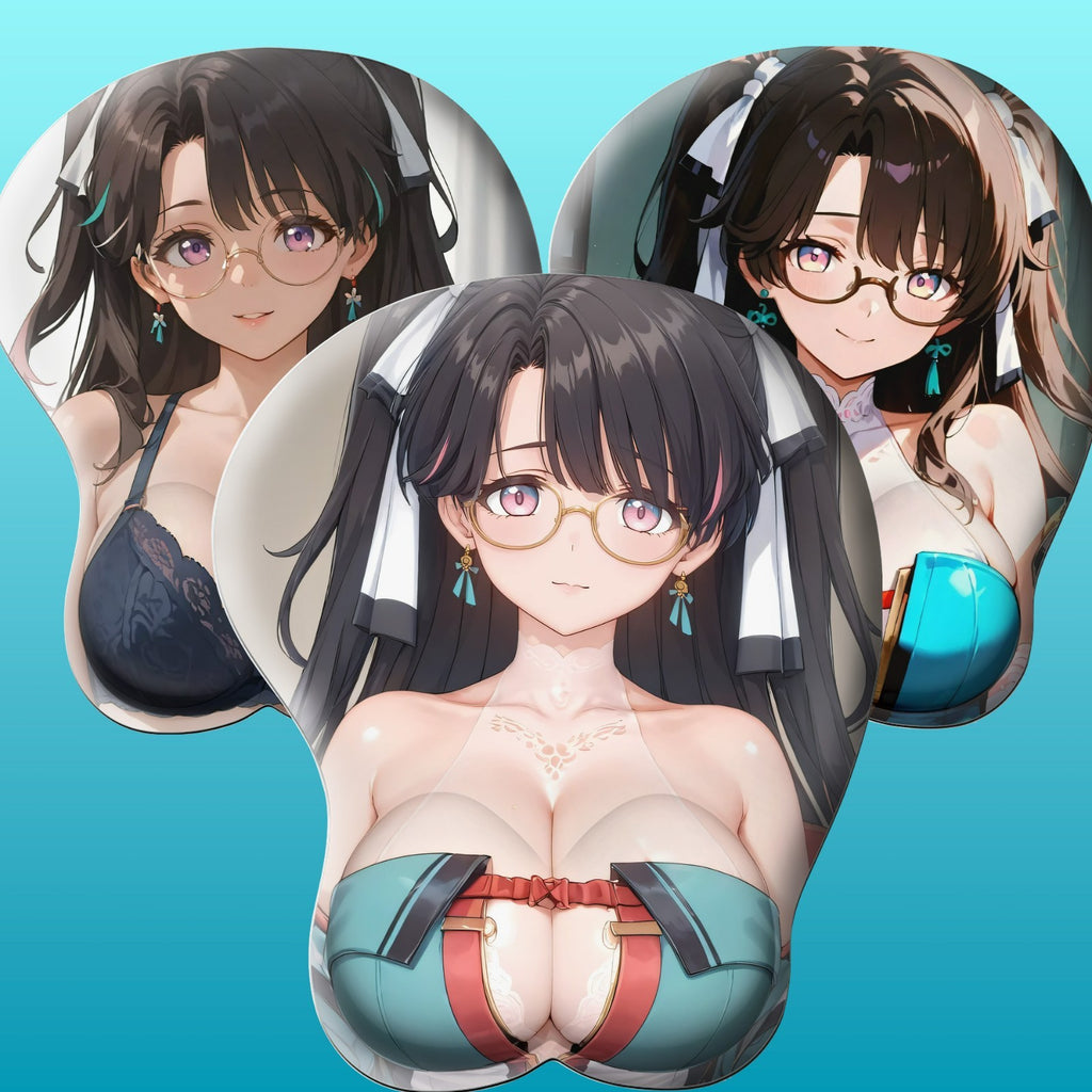 3D oppai Anime Mouse Pad with Wrist Rest by Wuthering Waves Zhezhi  #01