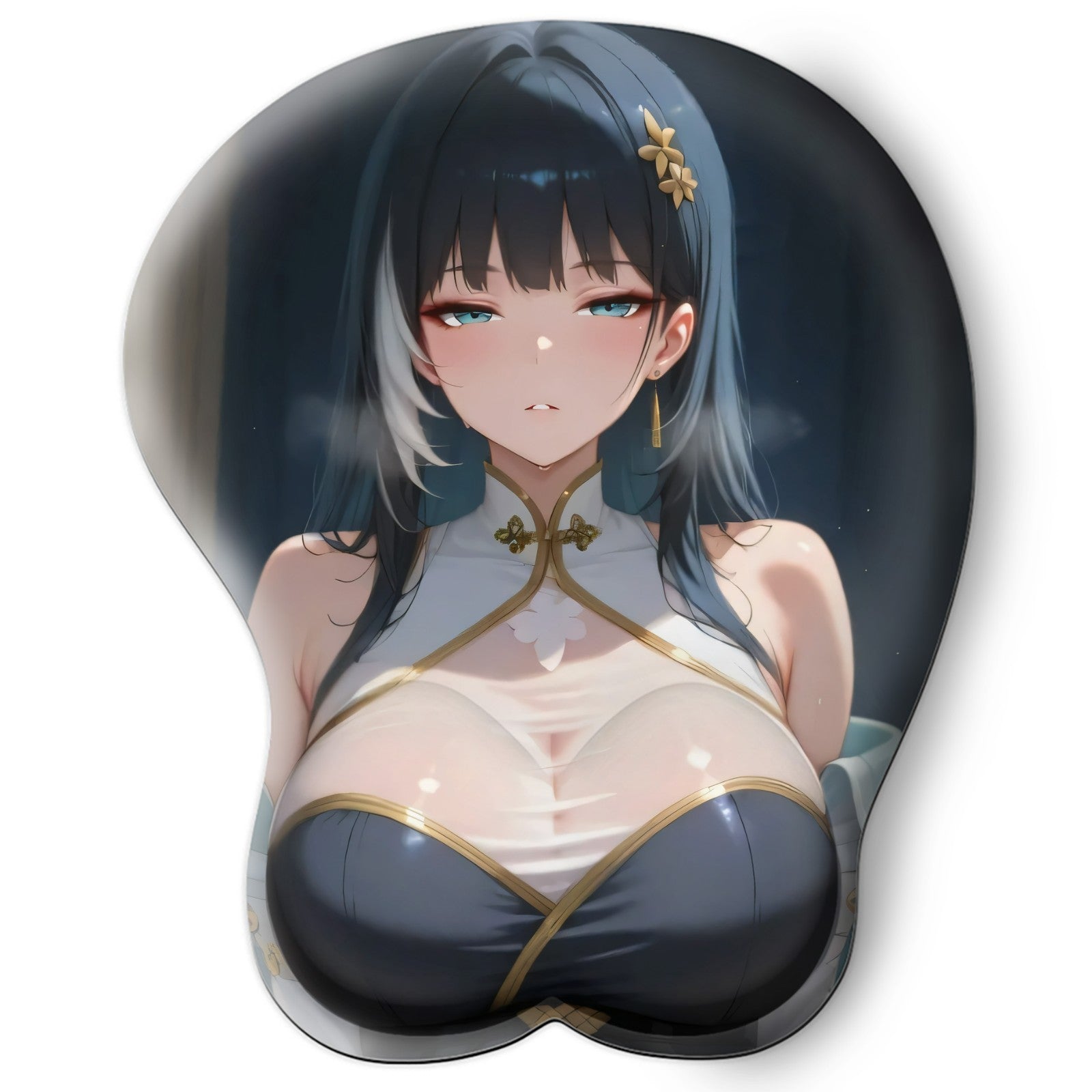 3D oppai Anime Mouse Pad with Wrist Rest by Wuthering Waves Baizhi #01