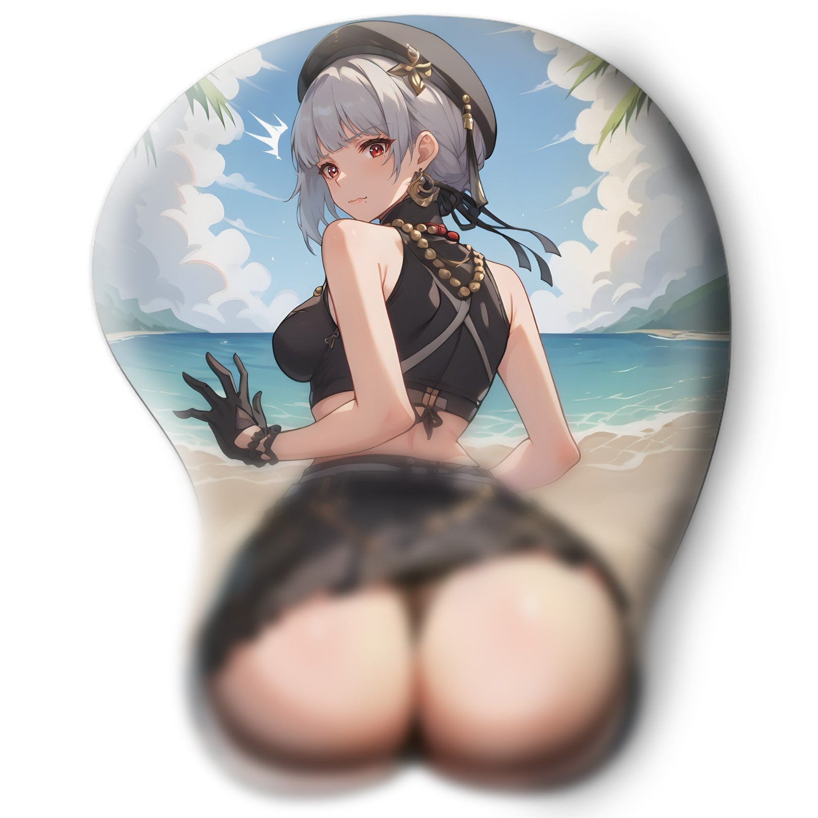 3D butt Anime Mouse Pad with Wrist Rest by Wuthering Waves sanhua #02
