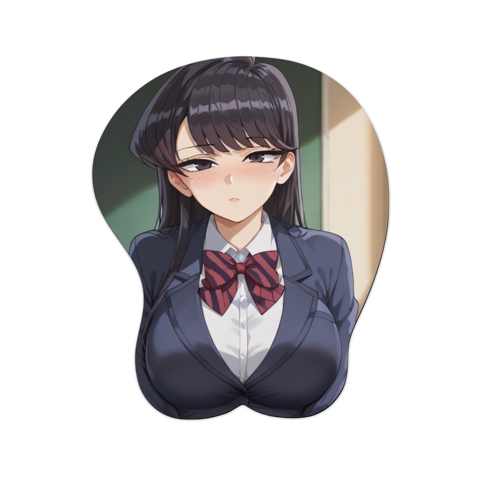 3D oppai Anime MousePad with Wrist Rest by Komi Can't Communicate Komi Shouko 01