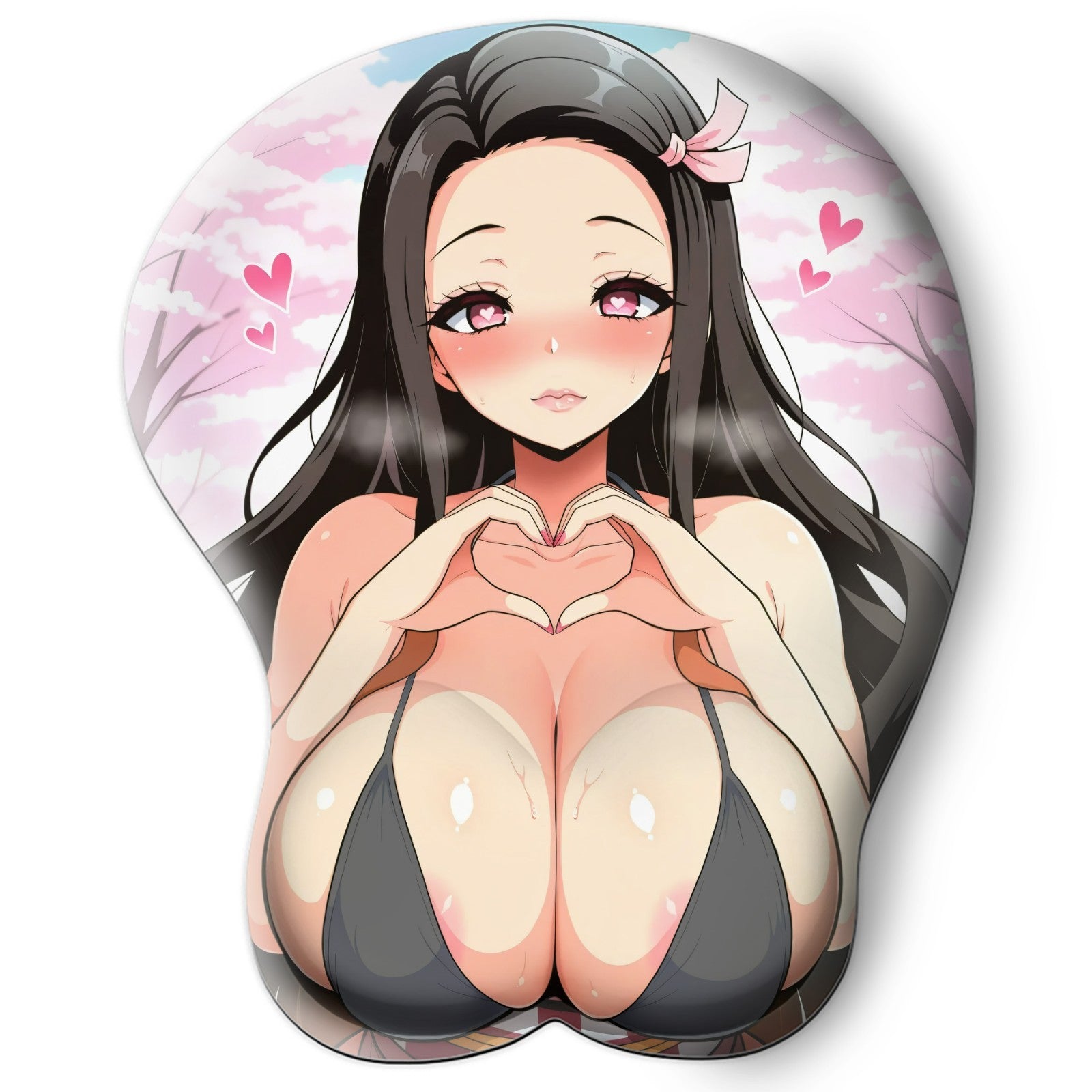 3D oppai Anime Mouse Pad with Wrist Rest by Demon Slayer Nezuko Kamado #01