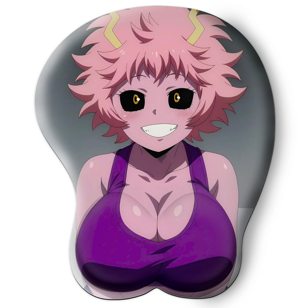3D oppai Anime Mouse Pad with Wrist Rest by My hero academia mina ashido #01