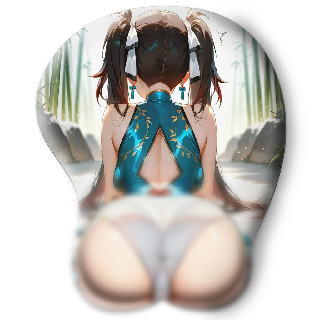 3D butt Anime Mouse Pad with Wrist Rest by Wuthering Waves Zhezhi  #02