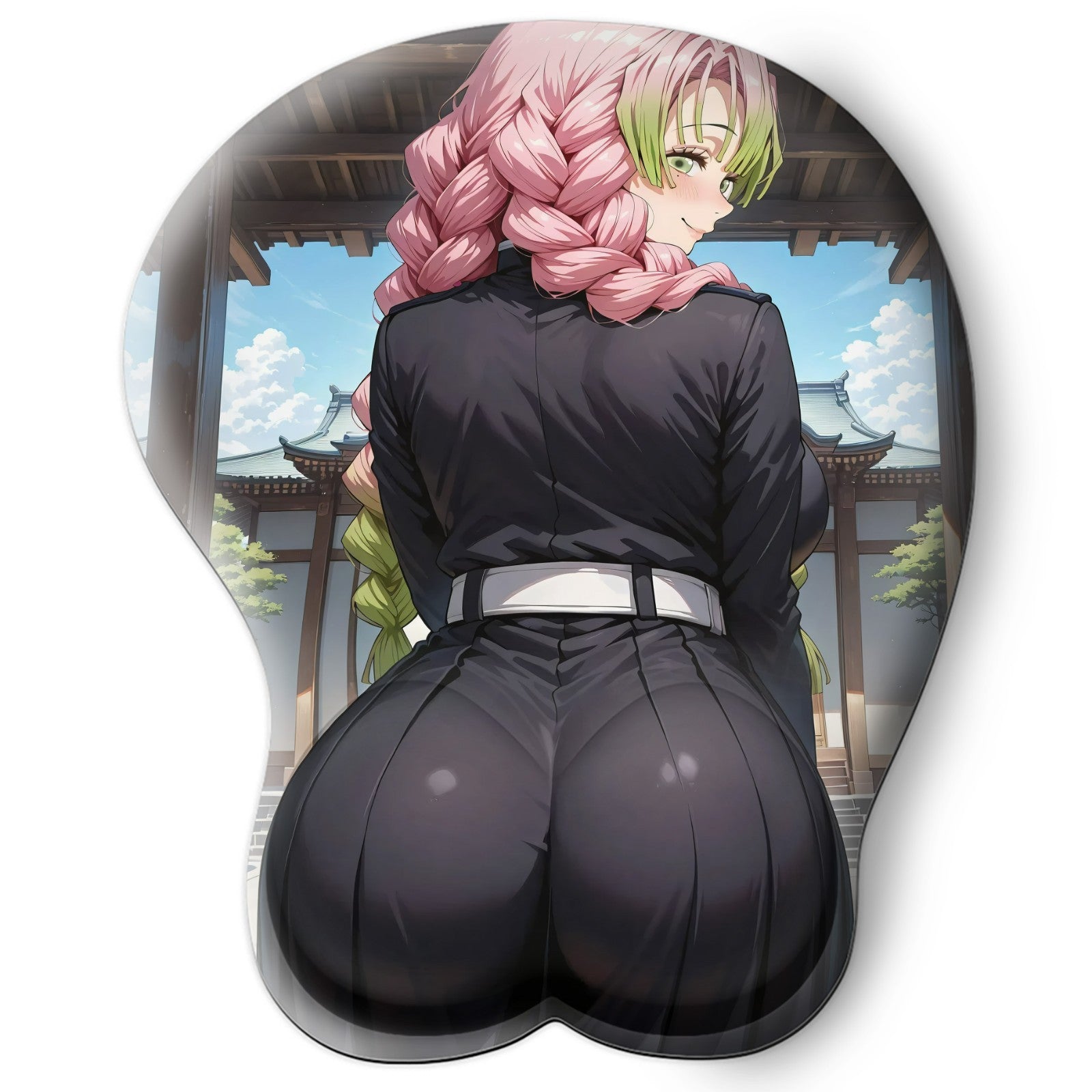 3D butt Anime MousePad with Wrist Rest by Demon Slayer Mitsuri Kanroji #02