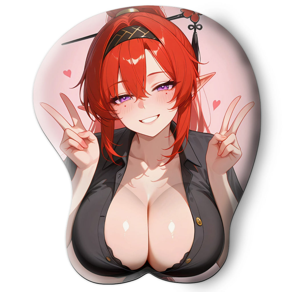 3D oppai Anime Mouse Pad with Wrist Rest by Wuthering Waves Yinlin #01