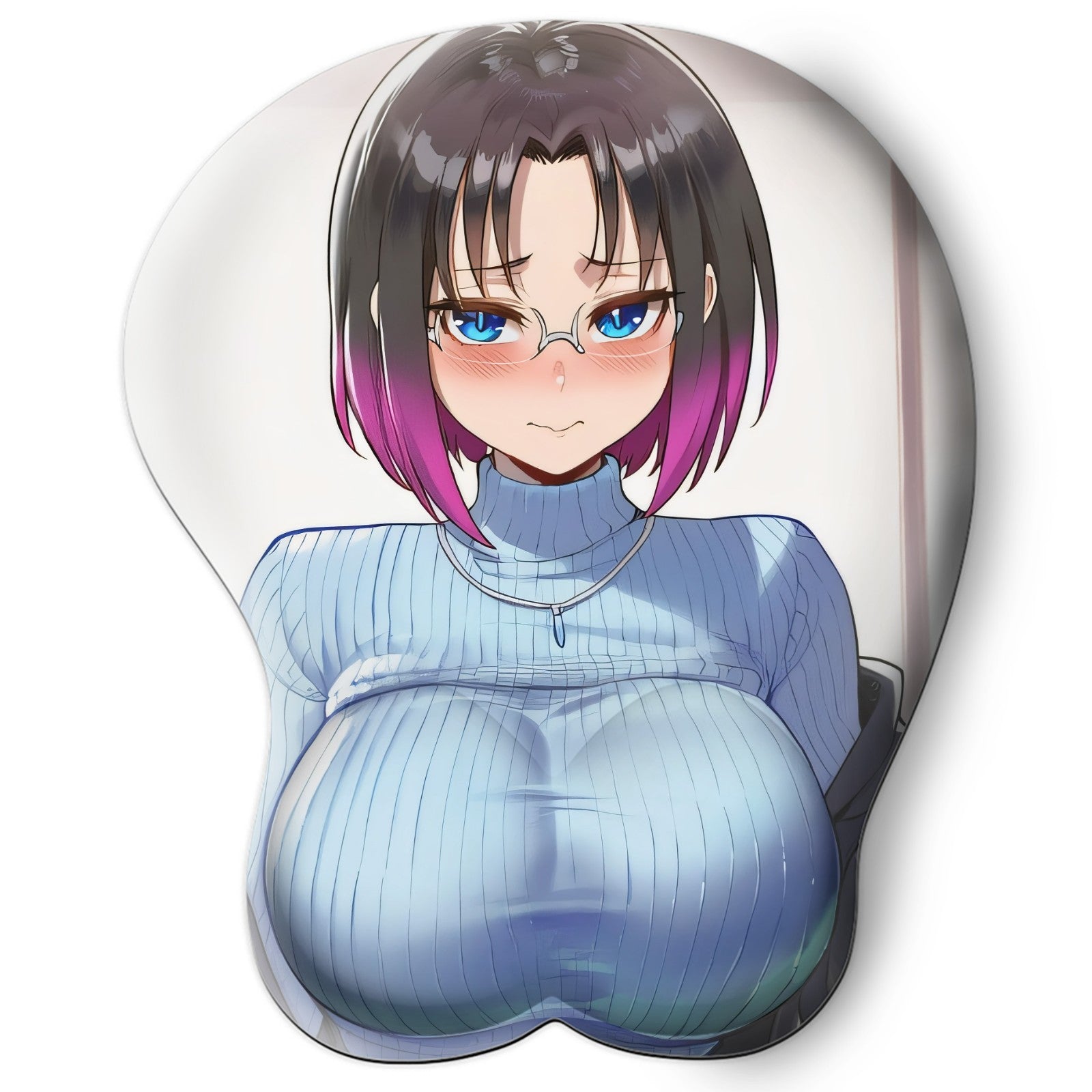 3D oppai Anime Mouse Pad with Wrist Rest by Dragon Maid Elma #01