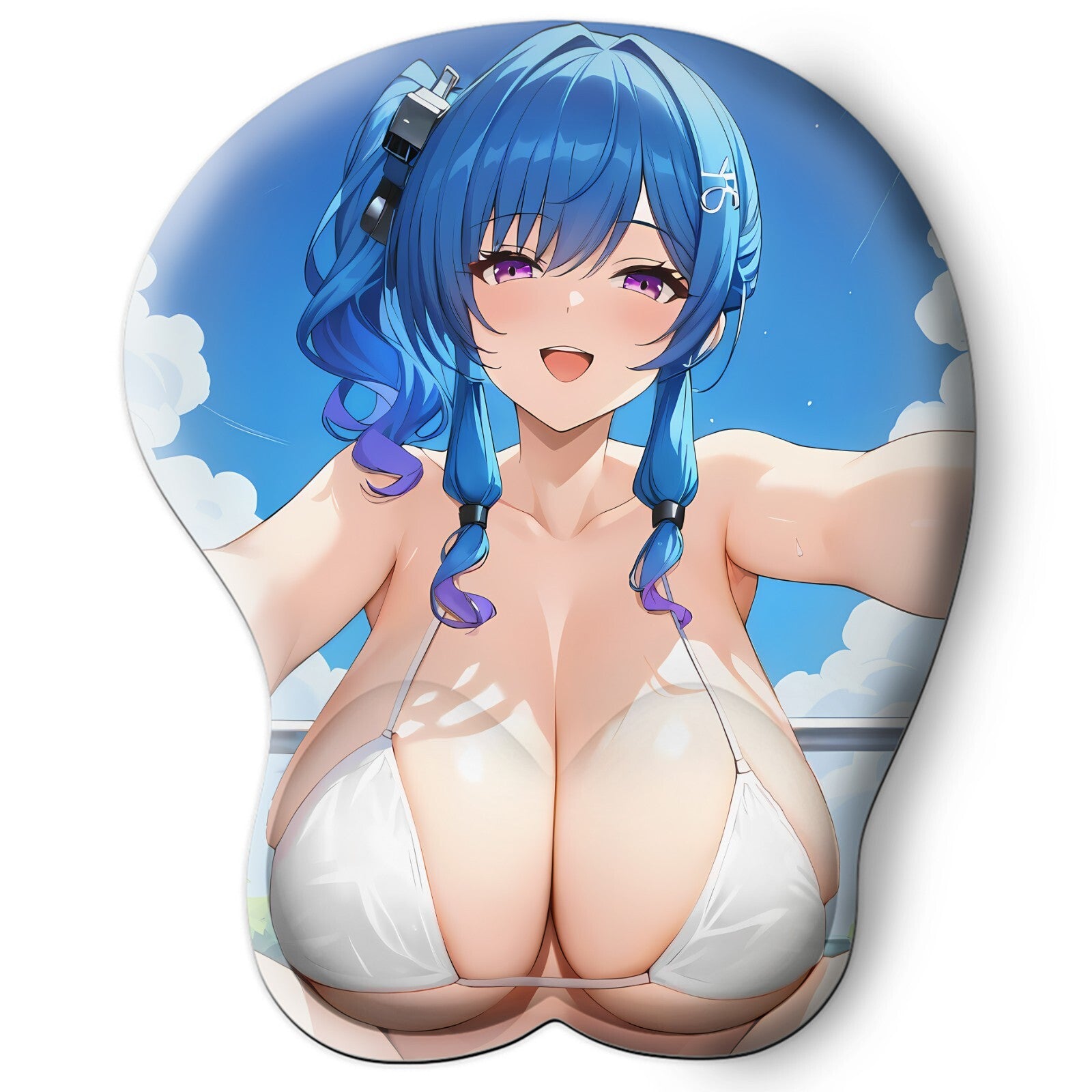 3D oppai Anime Mouse Pad with Wrist Rest by Azur Lane St. Louis #03