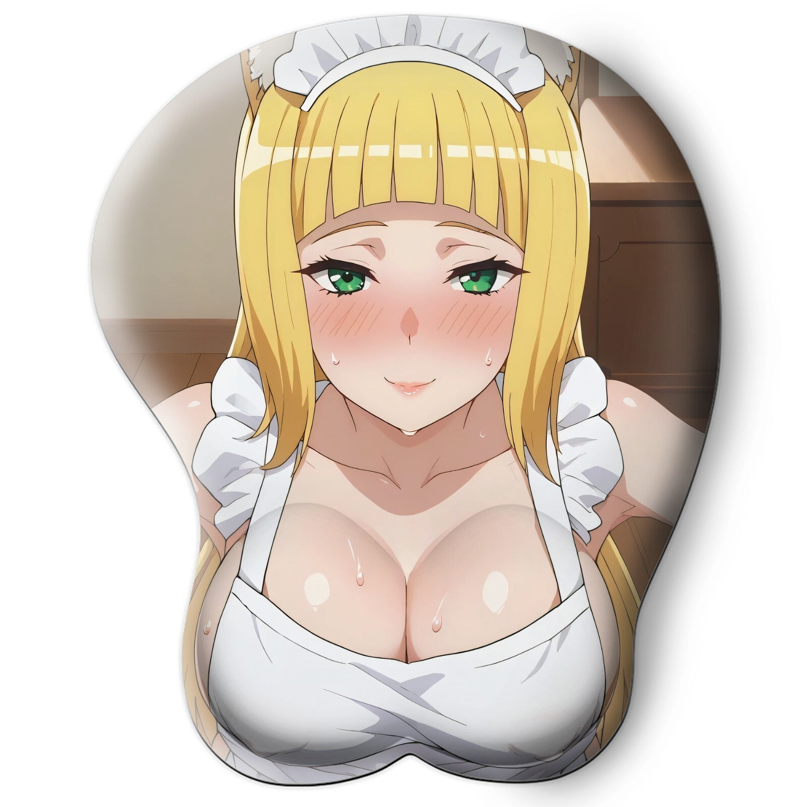 3D oppai Anime Mouse Pad with Wrist Rest by Danmanchi Sanjouno Haruhime #01