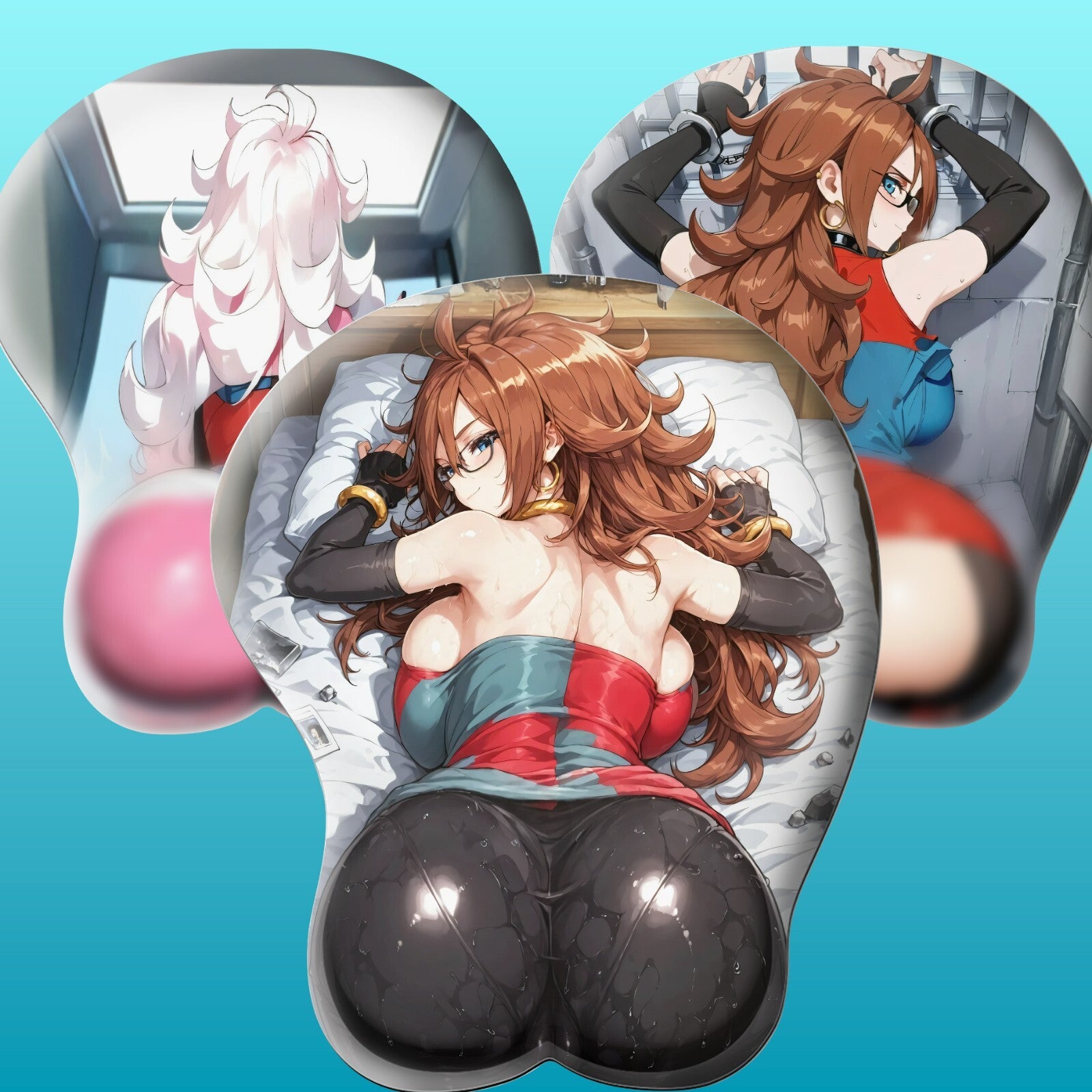 3D butt Anime Mouse Pad with Ergonomic Wrist Support XL, New Android n21 #02
