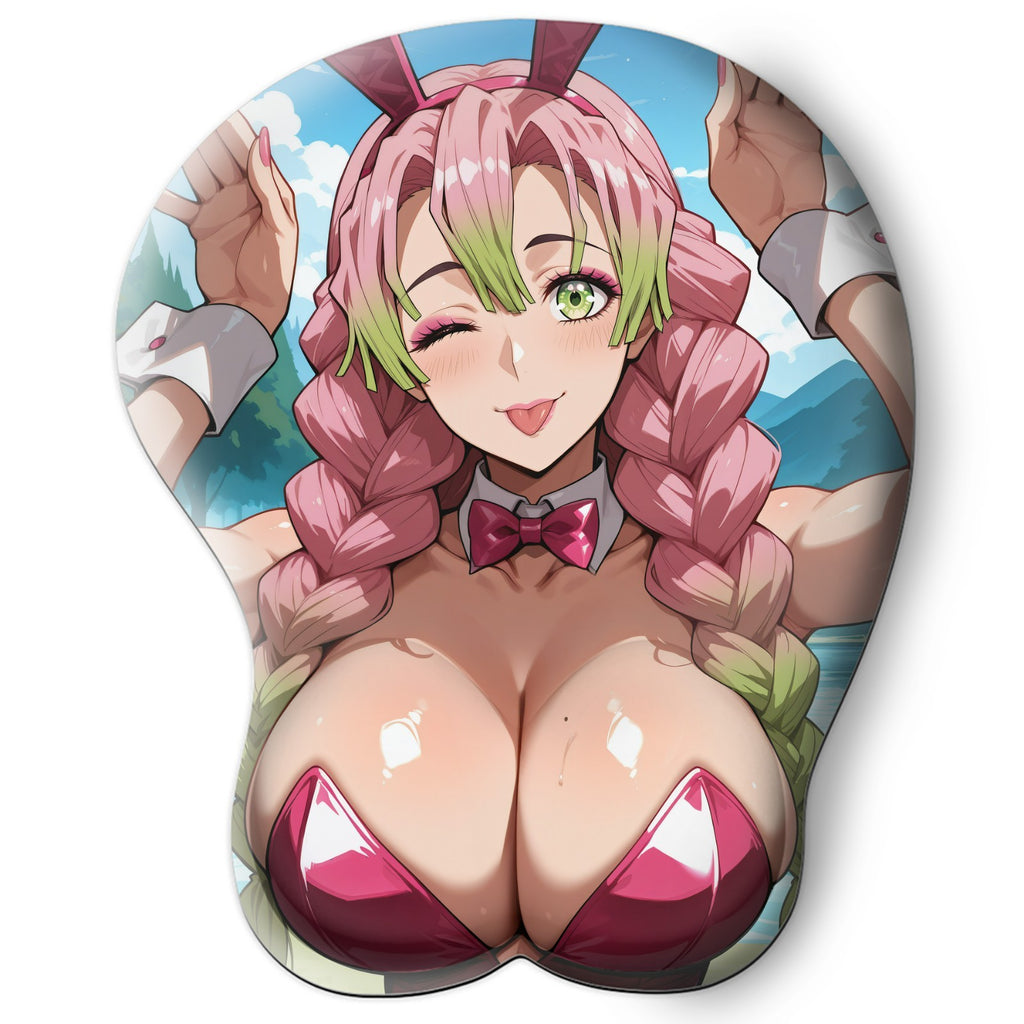 3D oppai Anime MousePad with Wrist Rest by Demon Slayer Mitsuri Kanroji #01