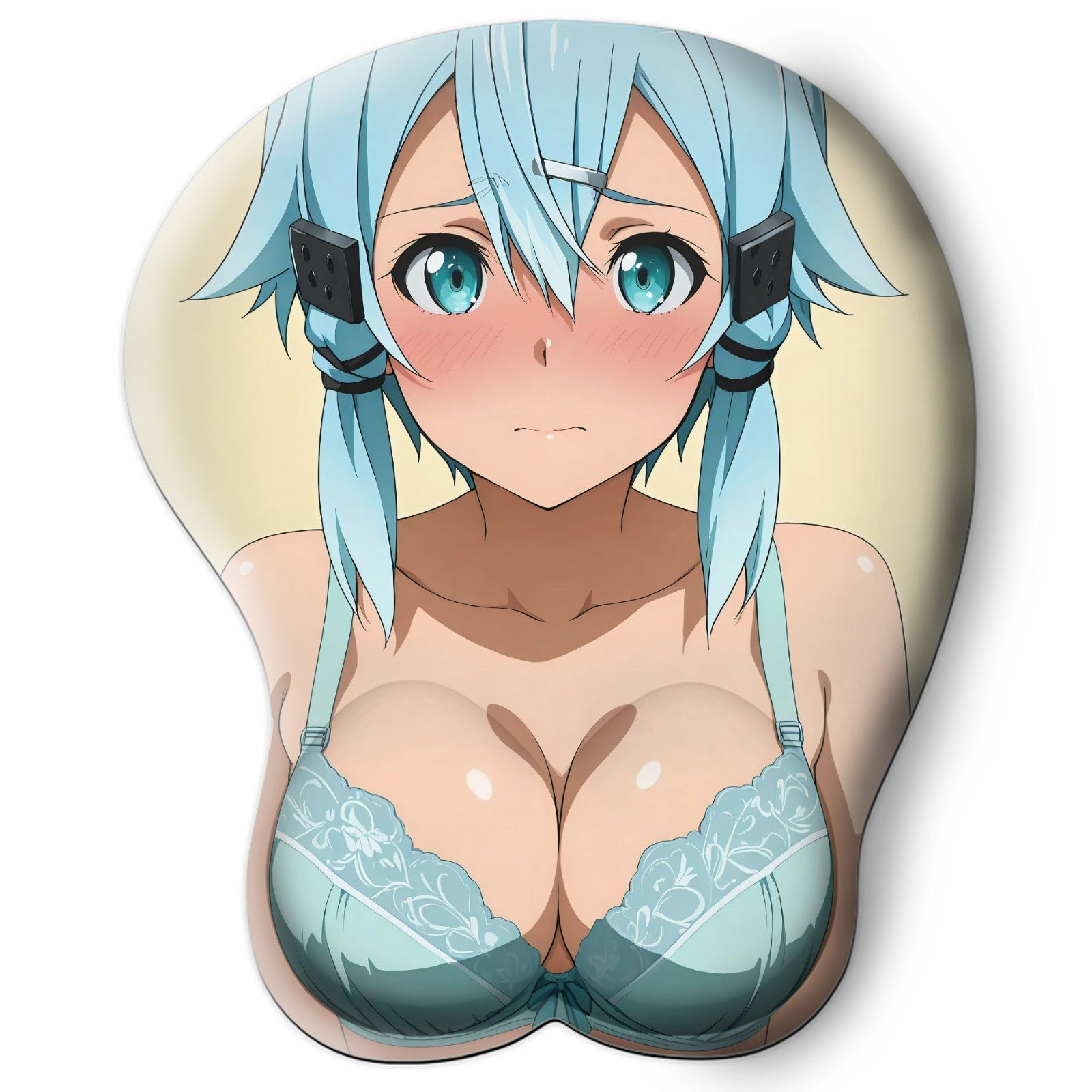3D Oppai Anime Mouse Pad with Wrist Rest by Sword Art Online Asada Sinon #01