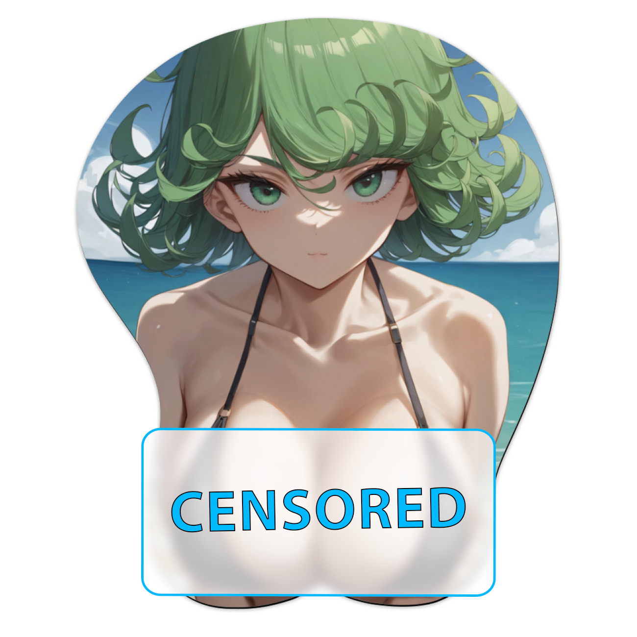 3D Oppai Anime Mouse Pad with Wrist Rest by One punch man Tatsumaki #02
