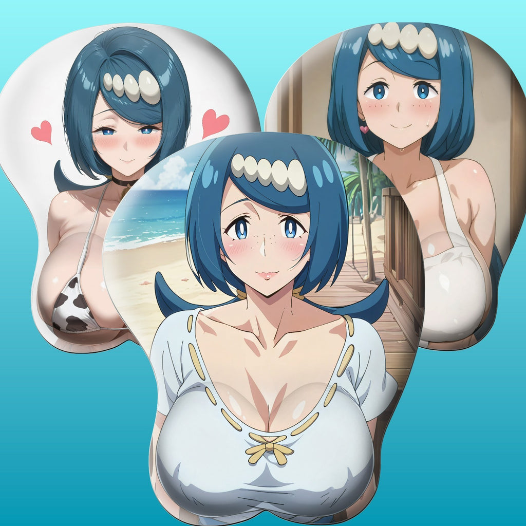 3D Oppai Anime Mouse Pad with Ergonomic Wrist Support XL, New Lana' s mother #01