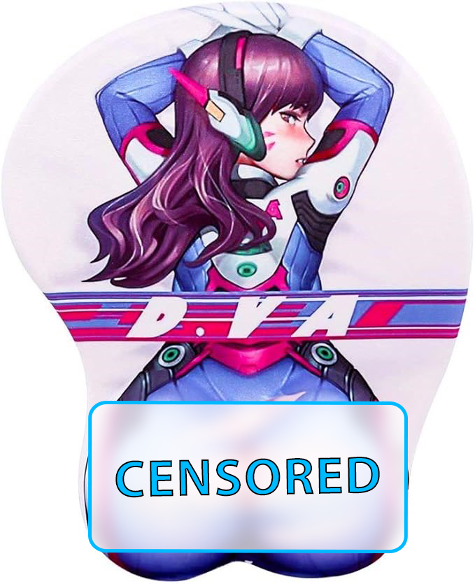 3D butt Anime Mouse Pad with Wrist Rest by overwatch D.va #01