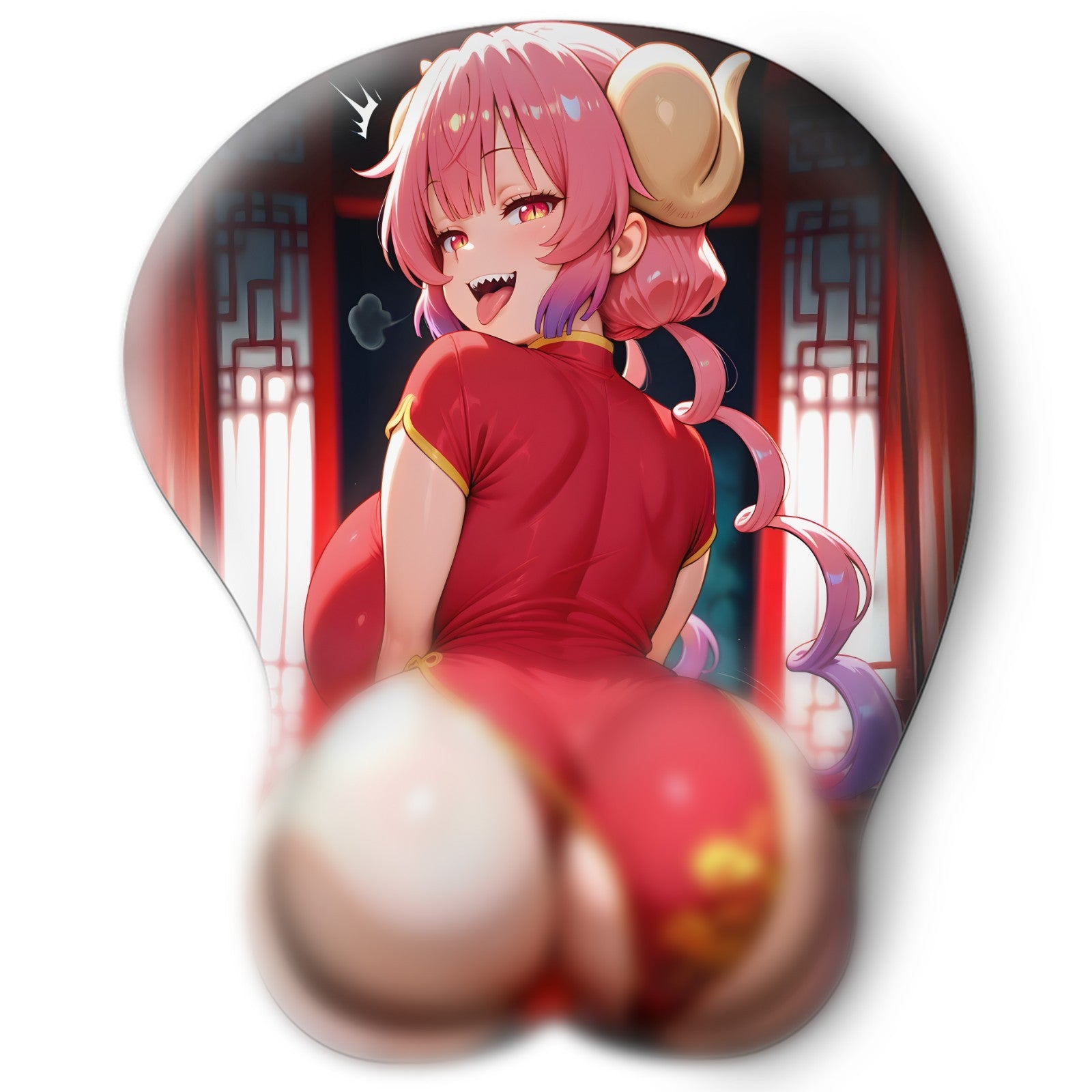 3D butt Anime Mouse Pad with Wrist Rest by Dragon Maid Ilulu #02