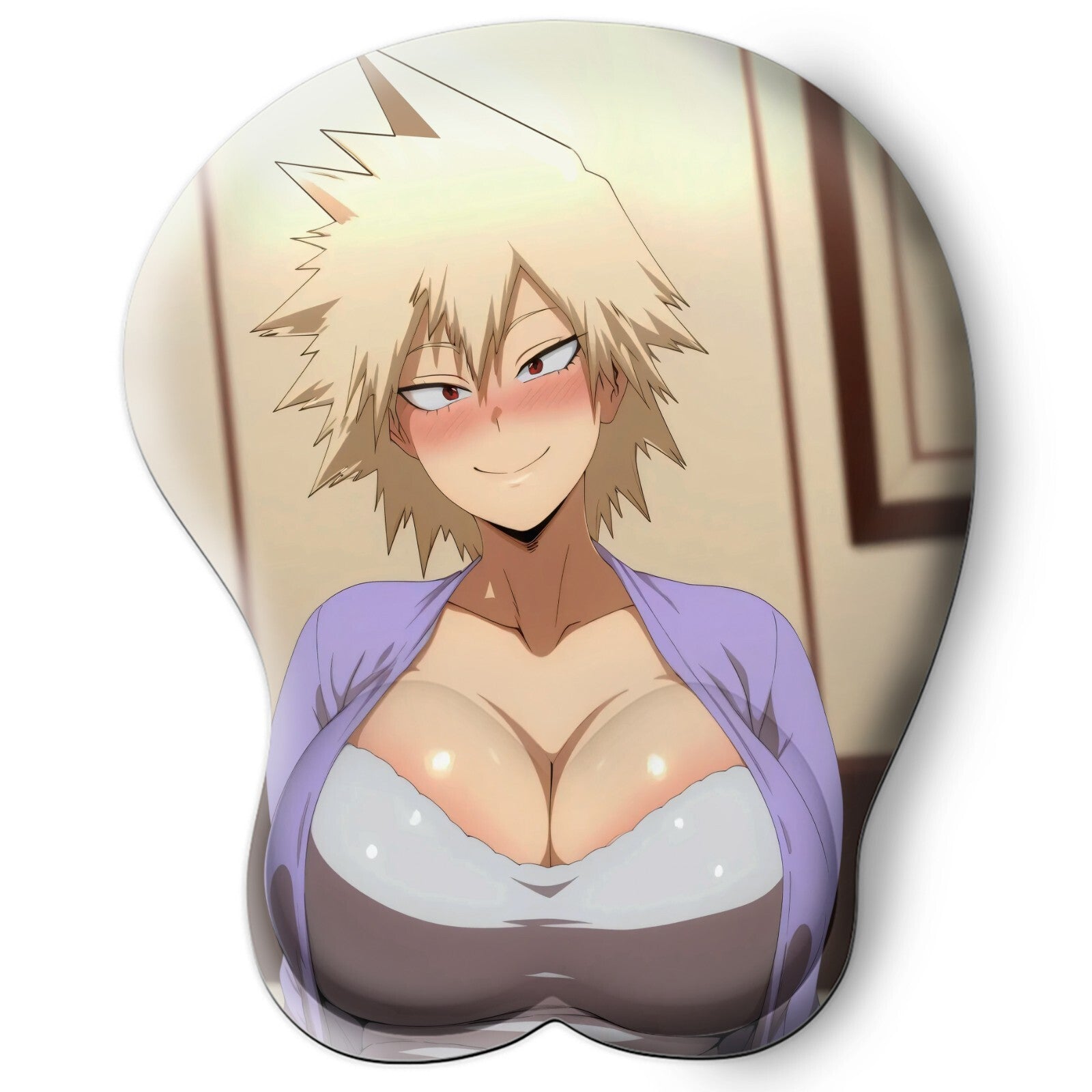 3D oppai Anime Mouse Pad with Wrist Rest by My hero academia Mitsuri bakugou #01