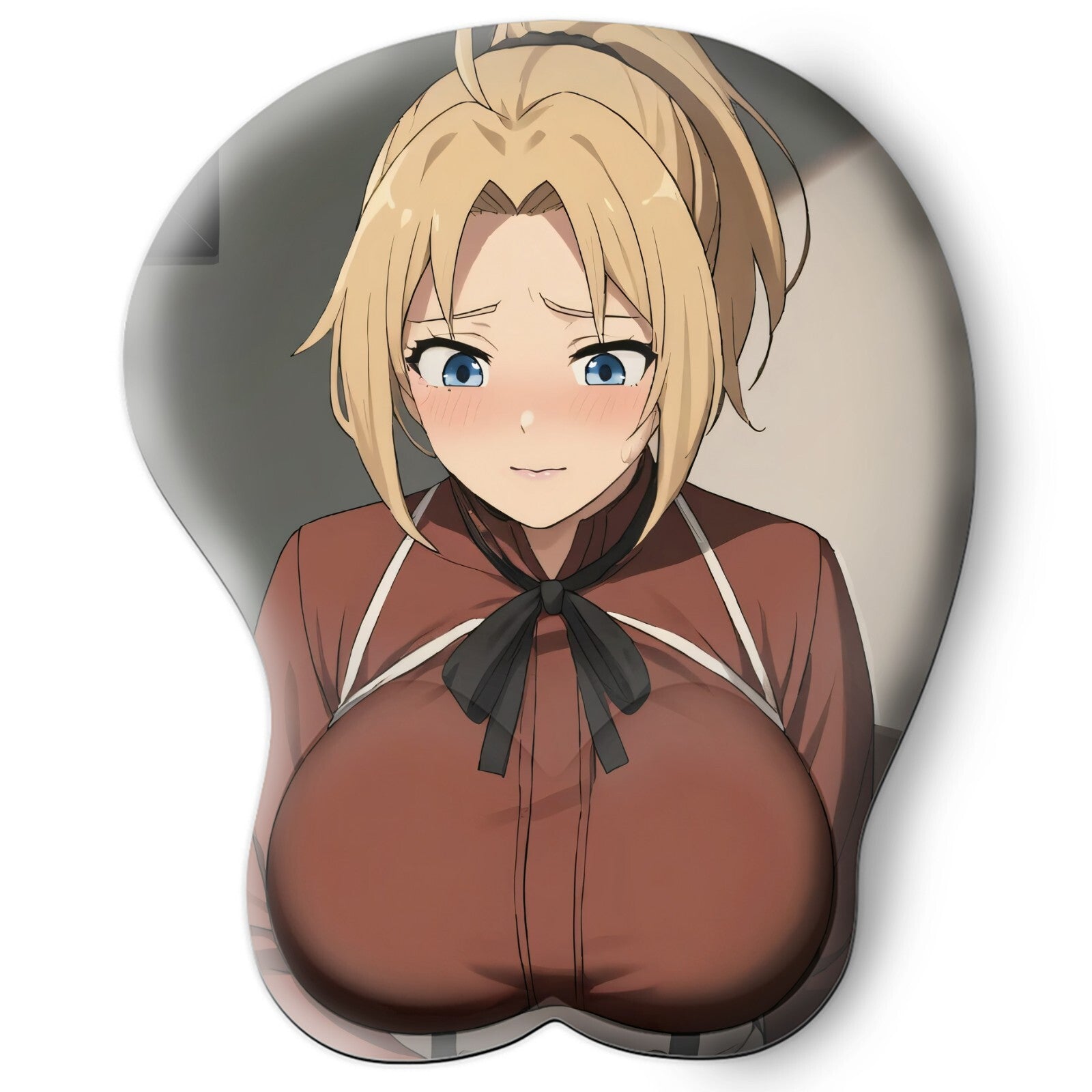 3D oppai Anime Mouse Pad with Wrist Rest by Mushoku Tensei Zenith Greyrat #01