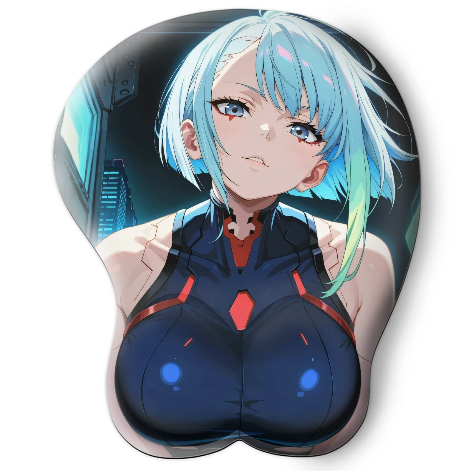 3D Oppai Anime Mouse Pad with Wrist Rest by Cyberpunk  Lucyna Kushinada(Lucy)#01