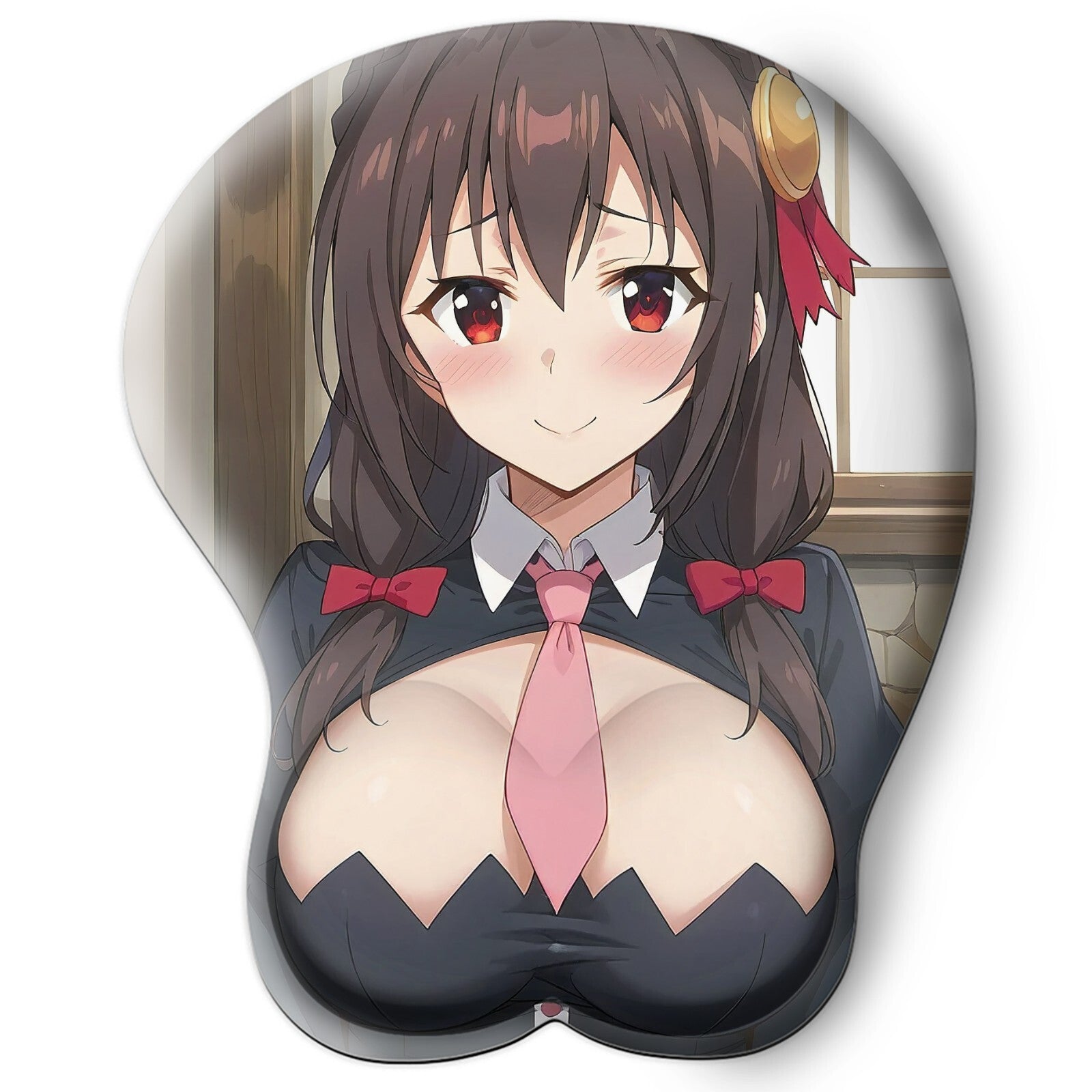 3D oppai Anime Mouse Pad with Wrist Rest by konosuba yunyun #01