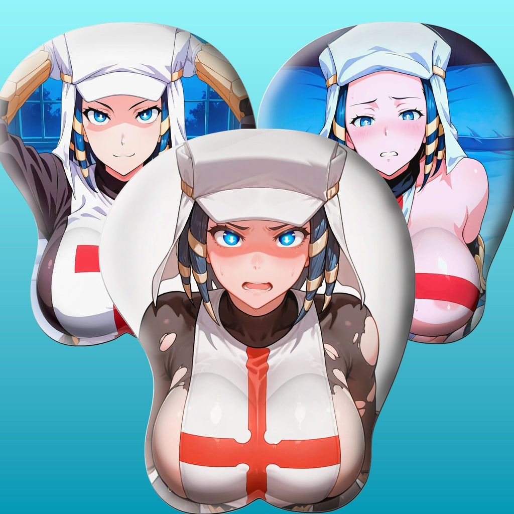 3D oppai Anime Mouse Pad with Wrist Rest by Fire Force Arrow #01