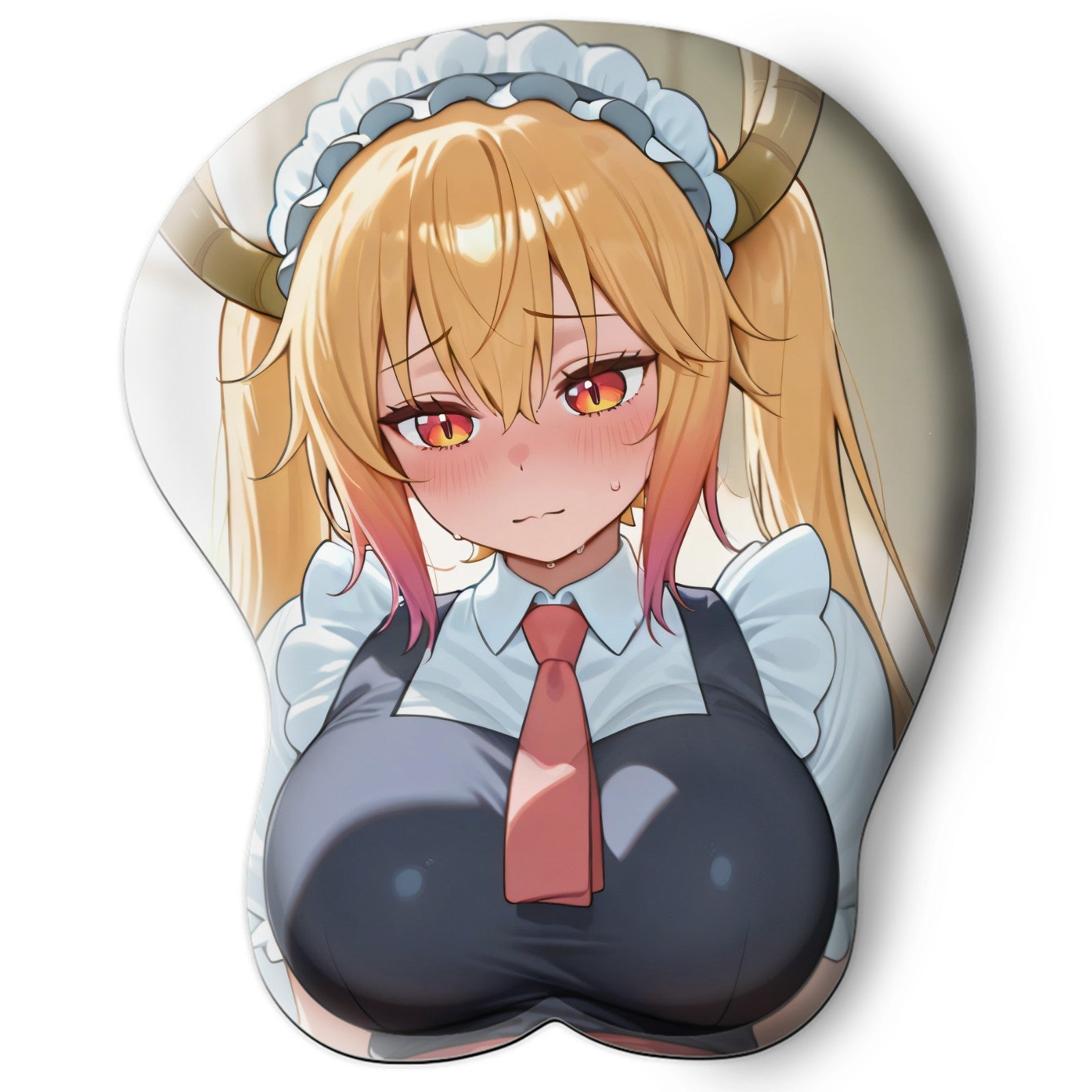 3D oppai Anime Mouse Pad with Wrist Rest by Dragon maid Tohru #01