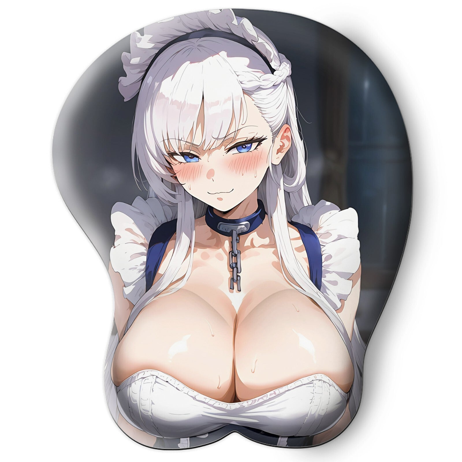 3D oppai Anime Mouse Pad with Wrist Rest by Azur Lane Belfast #01