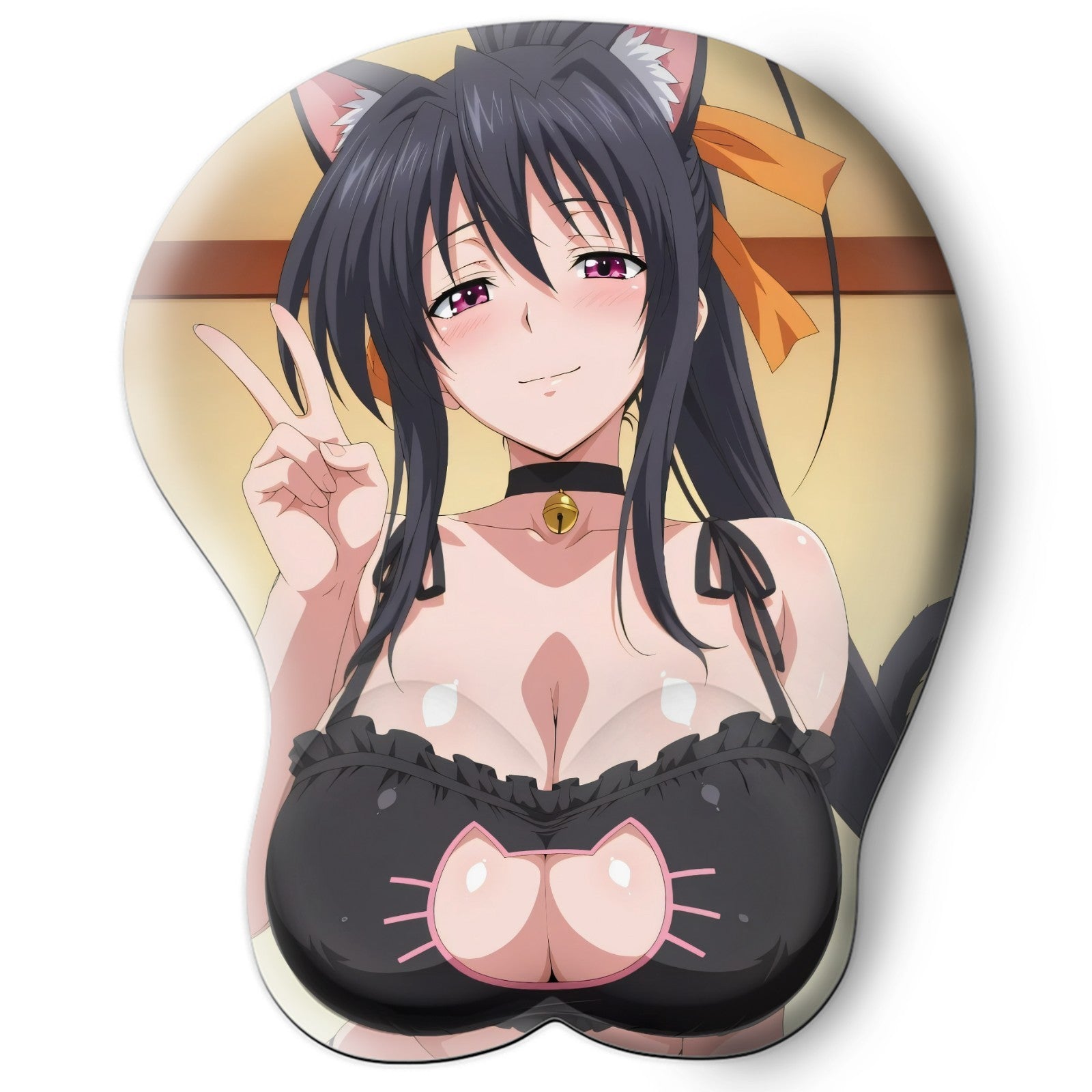 3D oppai Anime Mouse Pad with Wrist Rest by High School DxD Akeno Himejima #01