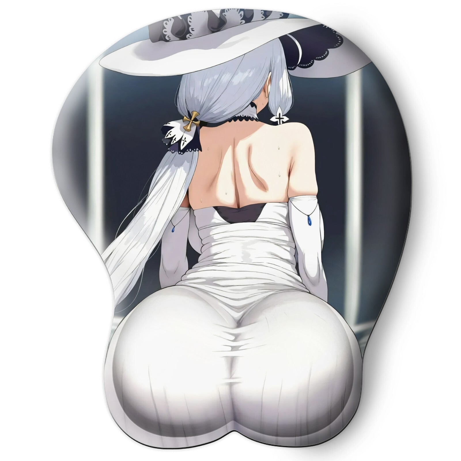 3D butt Anime Mouse Pad with Wrist Rest by Azur Lane Illustrious #05