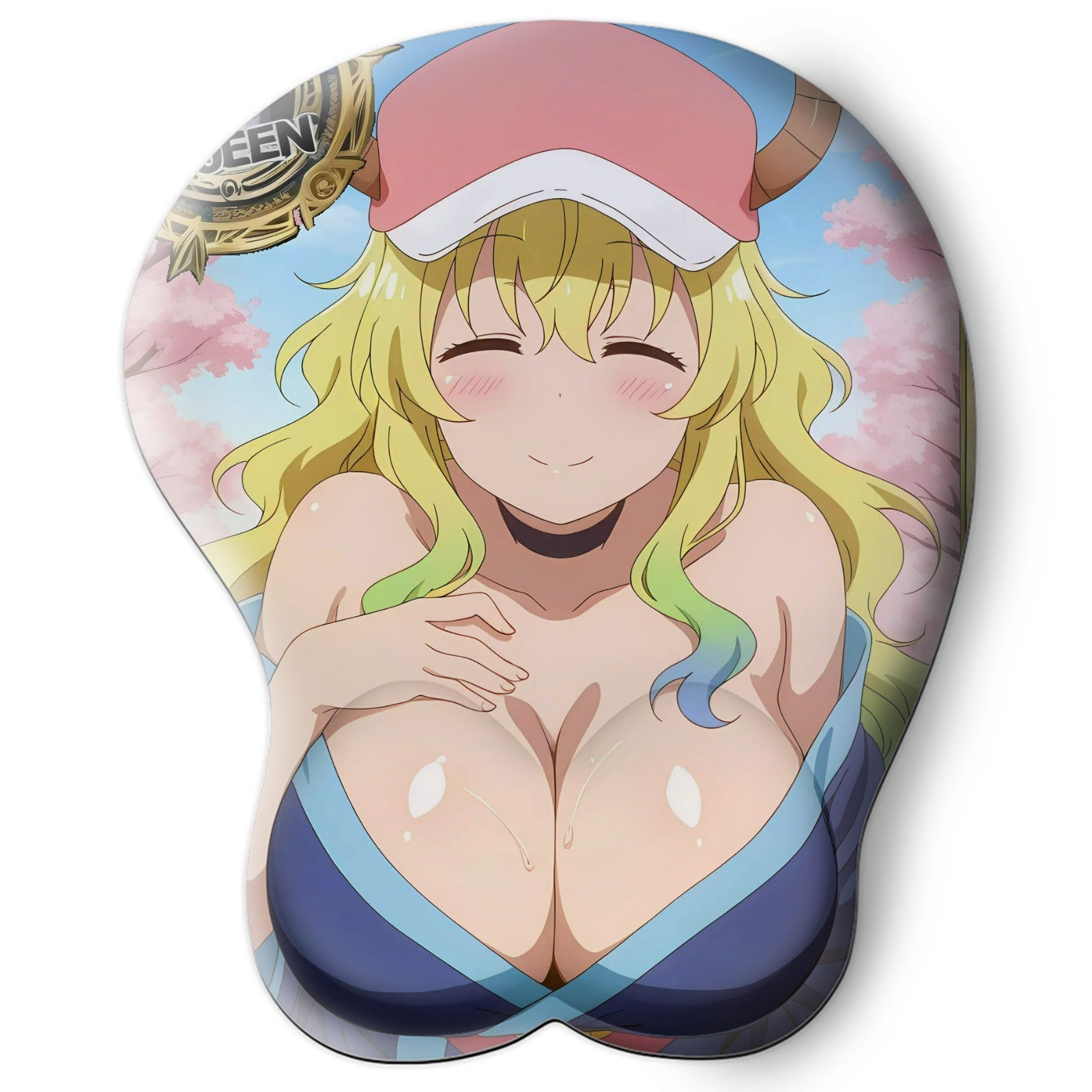 3D oppai Anime Mouse Pad with Wrist Rest by Dragon Maid Lucoa #01