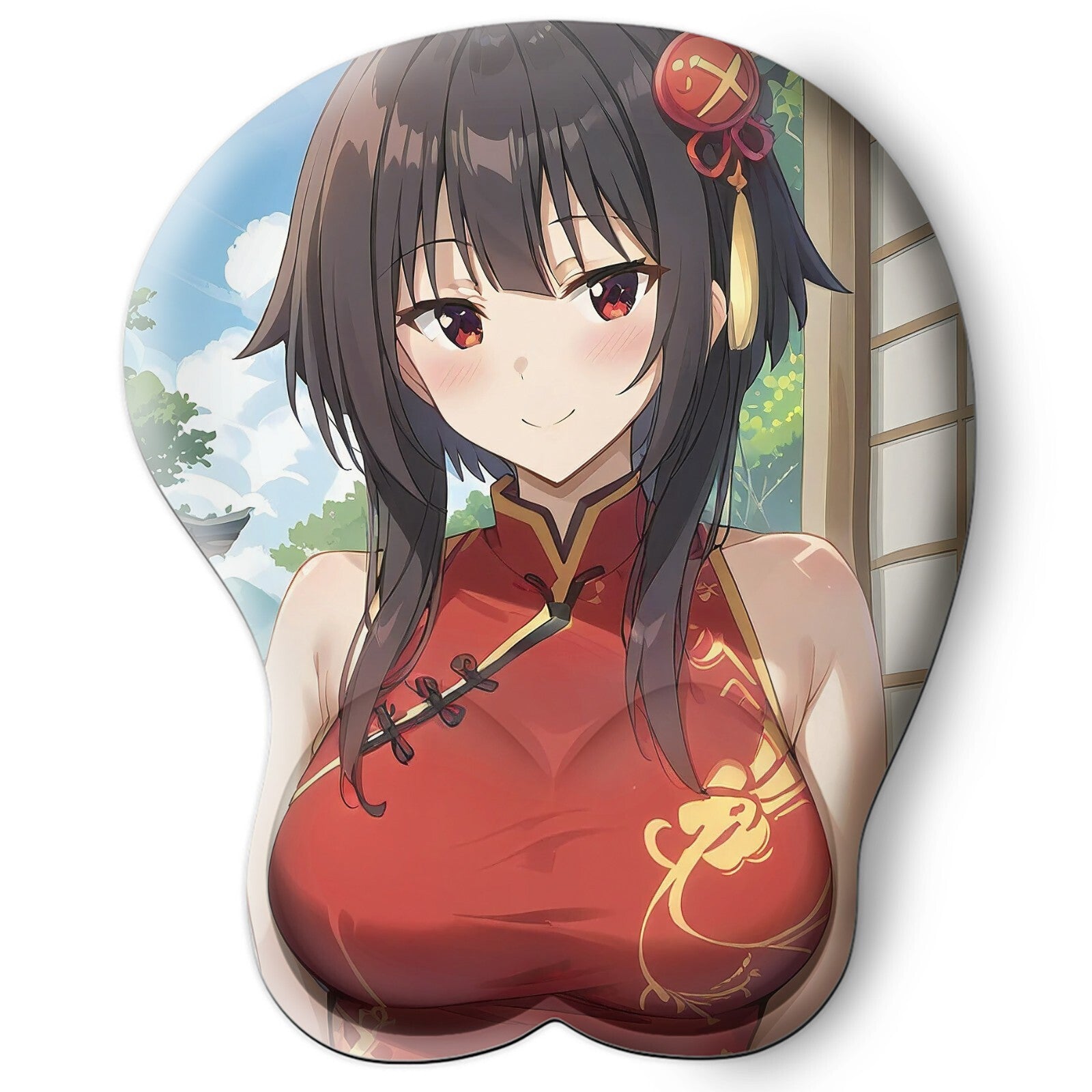 3D oppai Anime Mouse Pad with Wrist Rest by konosuba Megumin #01