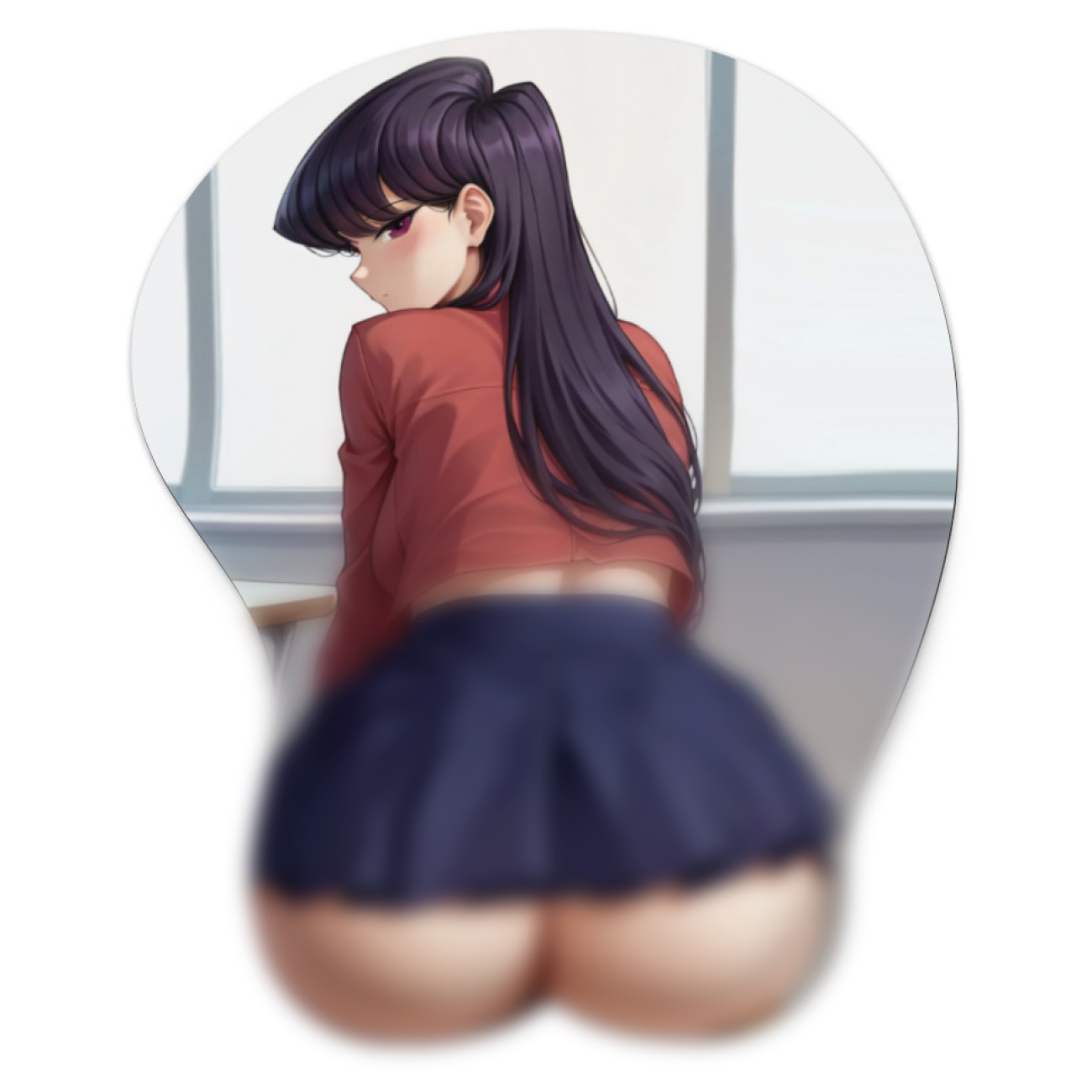 3D butt Anime MousePad with Wrist Rest by Komi Can't Communicate Komi Shouko #02