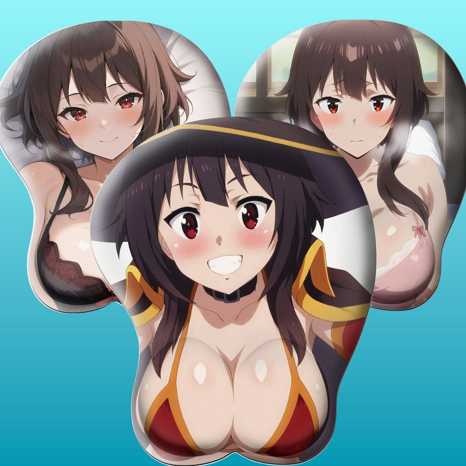3D oppai Anime Mouse Pad with Wrist Rest by konosuba Megumin #03
